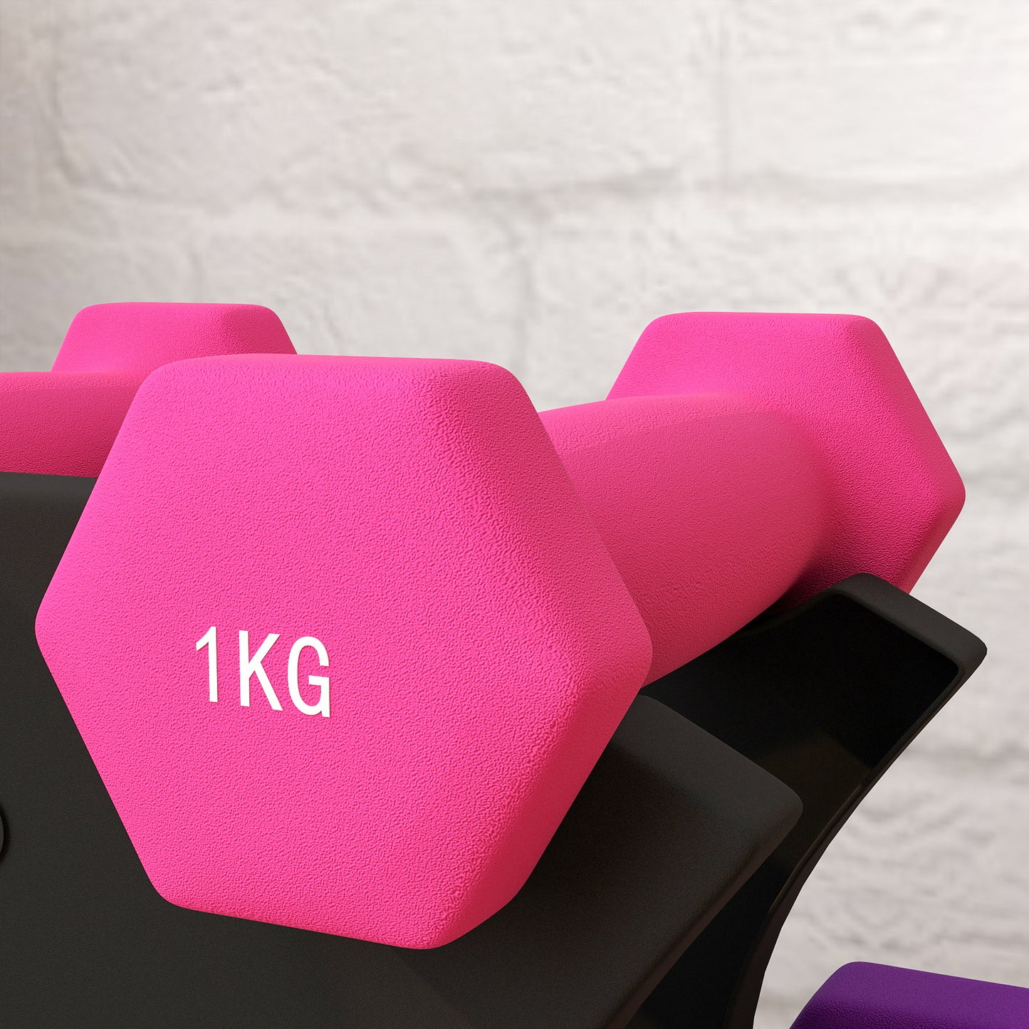 SPORTNOW Adjustable Hand Weights Set with Rack - 1kg, 2kg, and 3kg Dumbbells for Home Gym Fitness - ALL4U RETAILER LTD