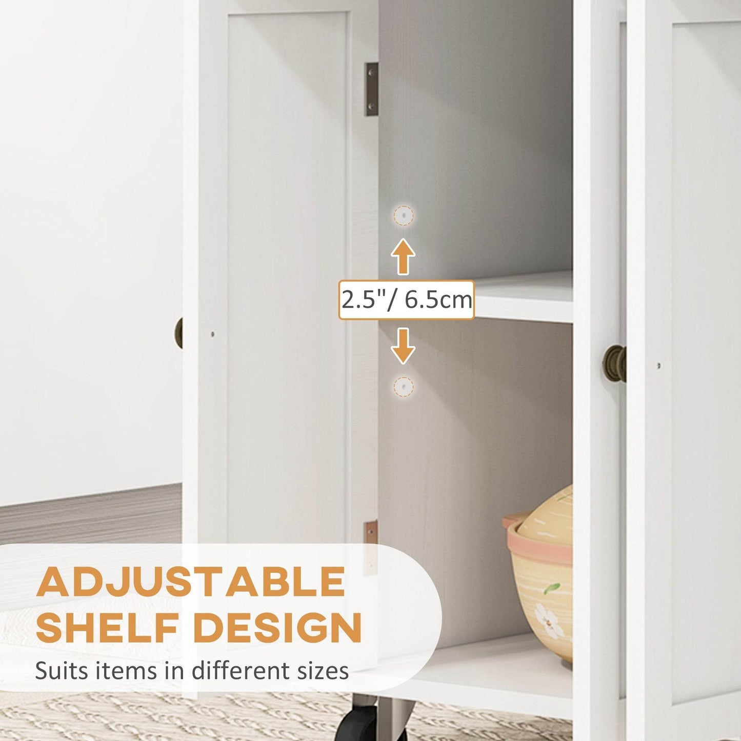 HOMCOM Modern White Kitchen Island Cart with Rubberwood Top, Drawers, and Storage Solutions - ALL4U RETAILER LTD