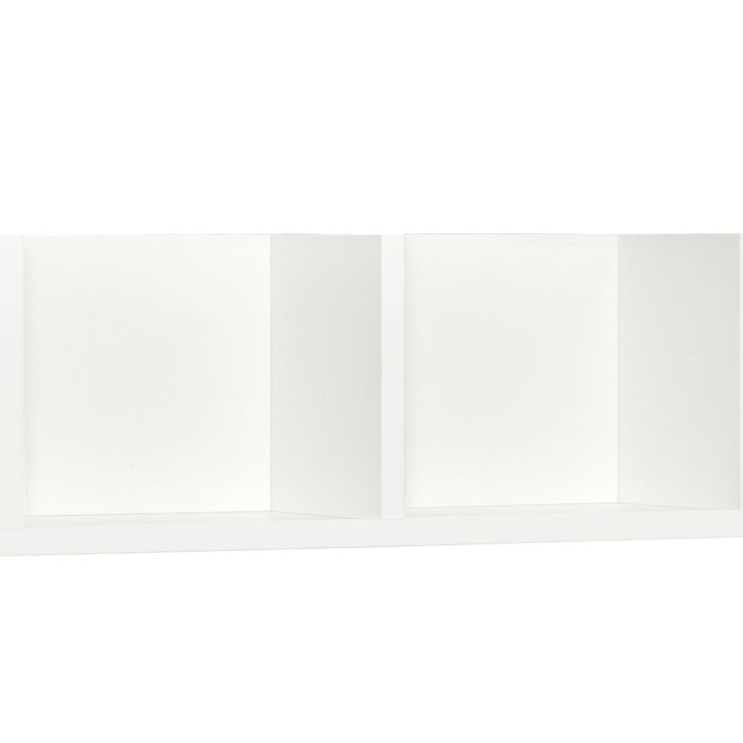 HOMCOM Wall Mount CD DVD Storage Rack 4 Cubes White Set Of 2 Wooden Shelf Organiser Unit
