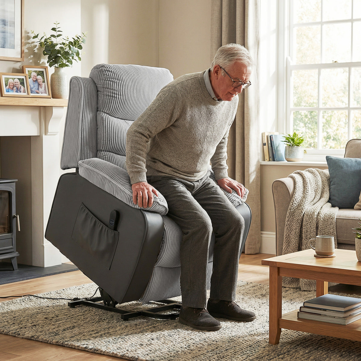 HOMCOM Power Lift Recliner Chair For Elderly With USB Port And Pocket Grey