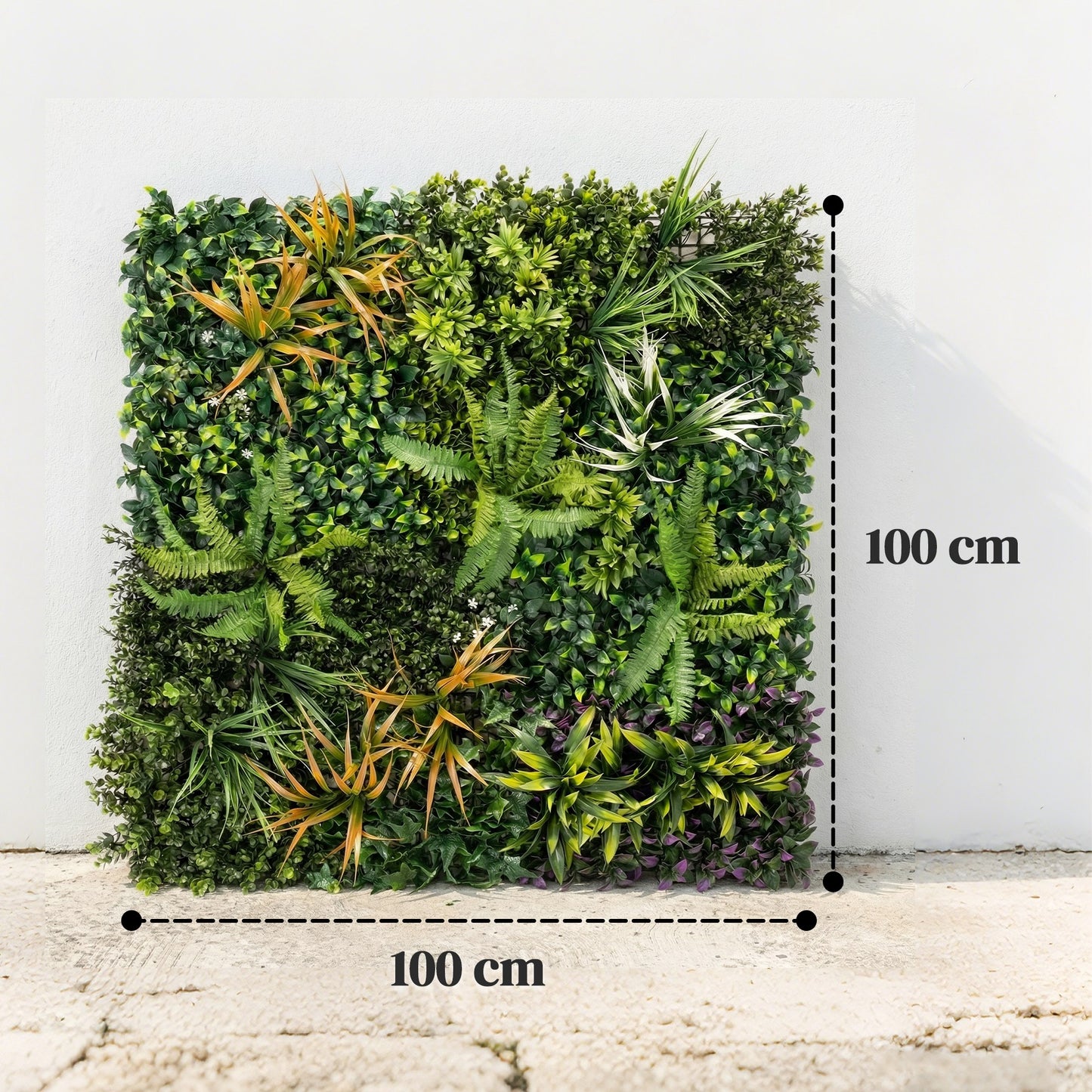 Outsunny Artificial Grass Wall Panels 100 X 100 Cm With Tie Connectors Greenery Backdrop For Outdoor Privacy