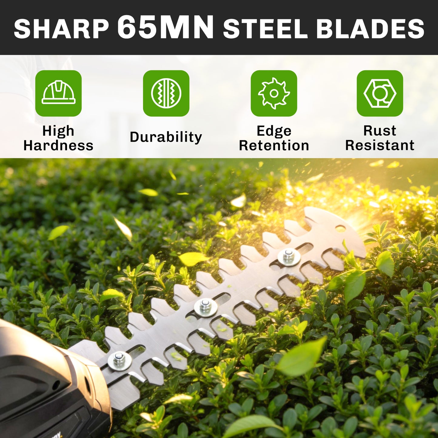 Outsunny 2 In 1 Cordless Hedge Trimmer And Grass Shear With Rechargeable 2000mAh Batteries And Two Changeable Blades