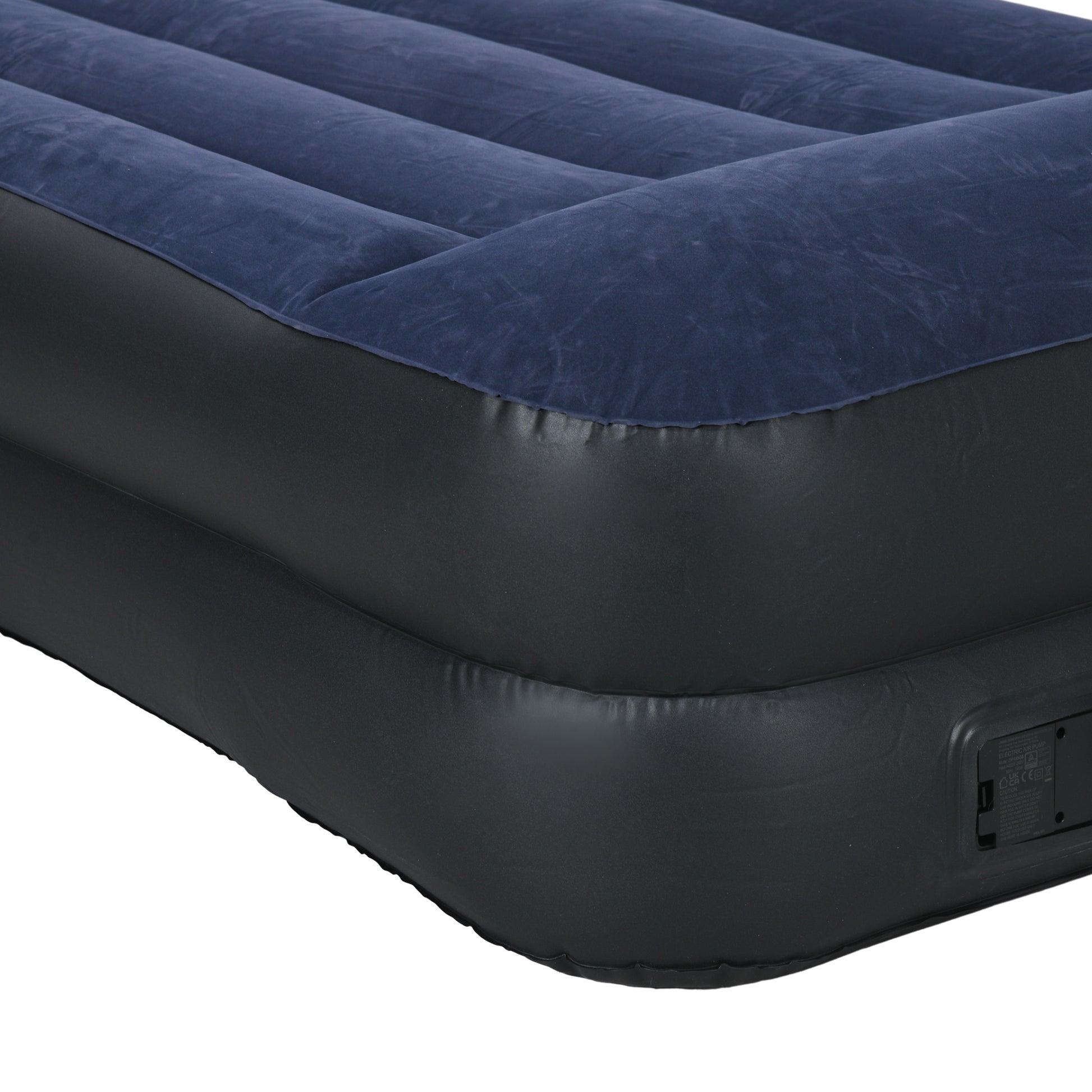 Outsunny Portable Single Air Mattress with Integrated Electric Pump and Carrying Bag - ALL4U RETAILER LTD