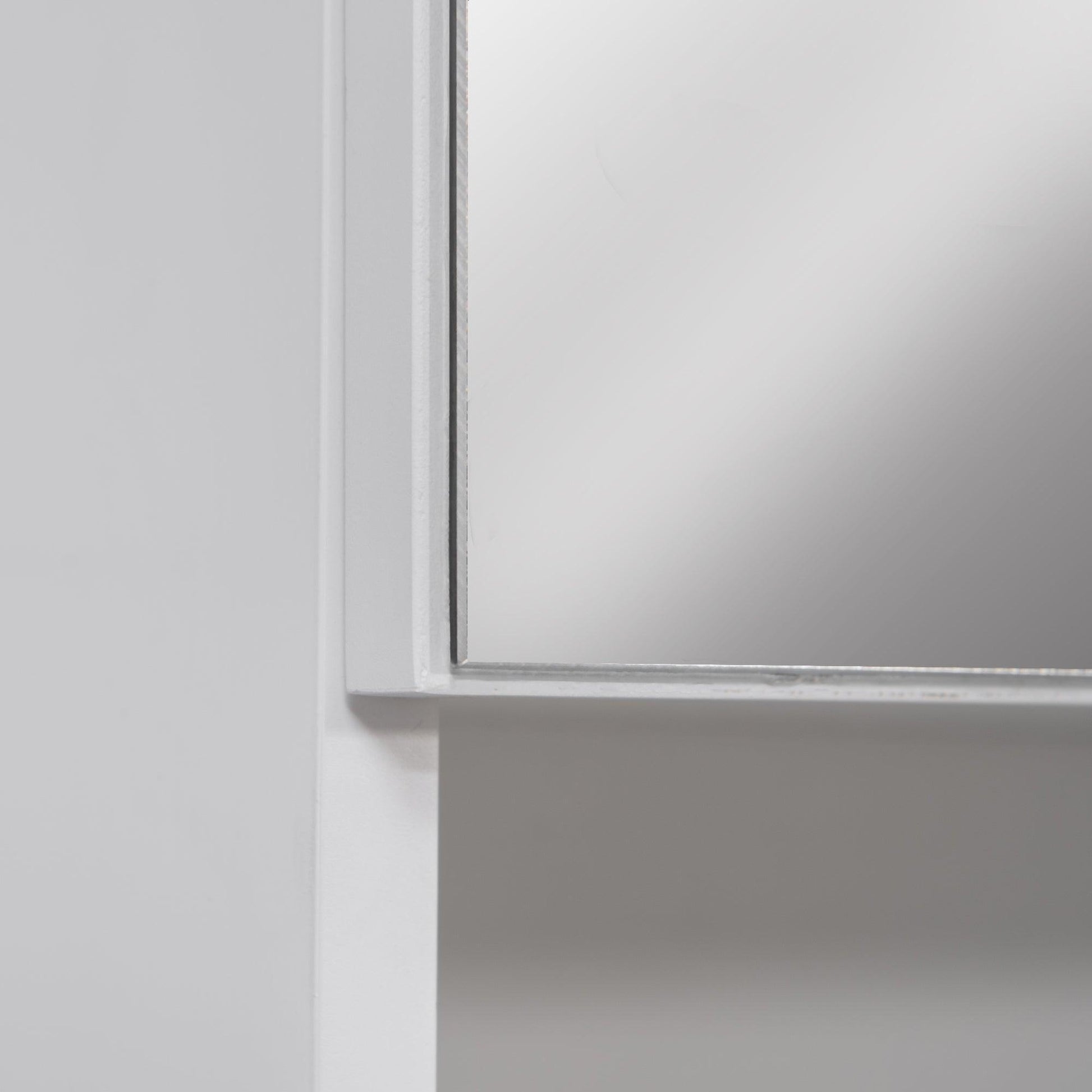 Kleankin Bathroom Mirror Cabinet, White: Compact, Wall-Mounted Storage - ALL4U RETAILER LTD