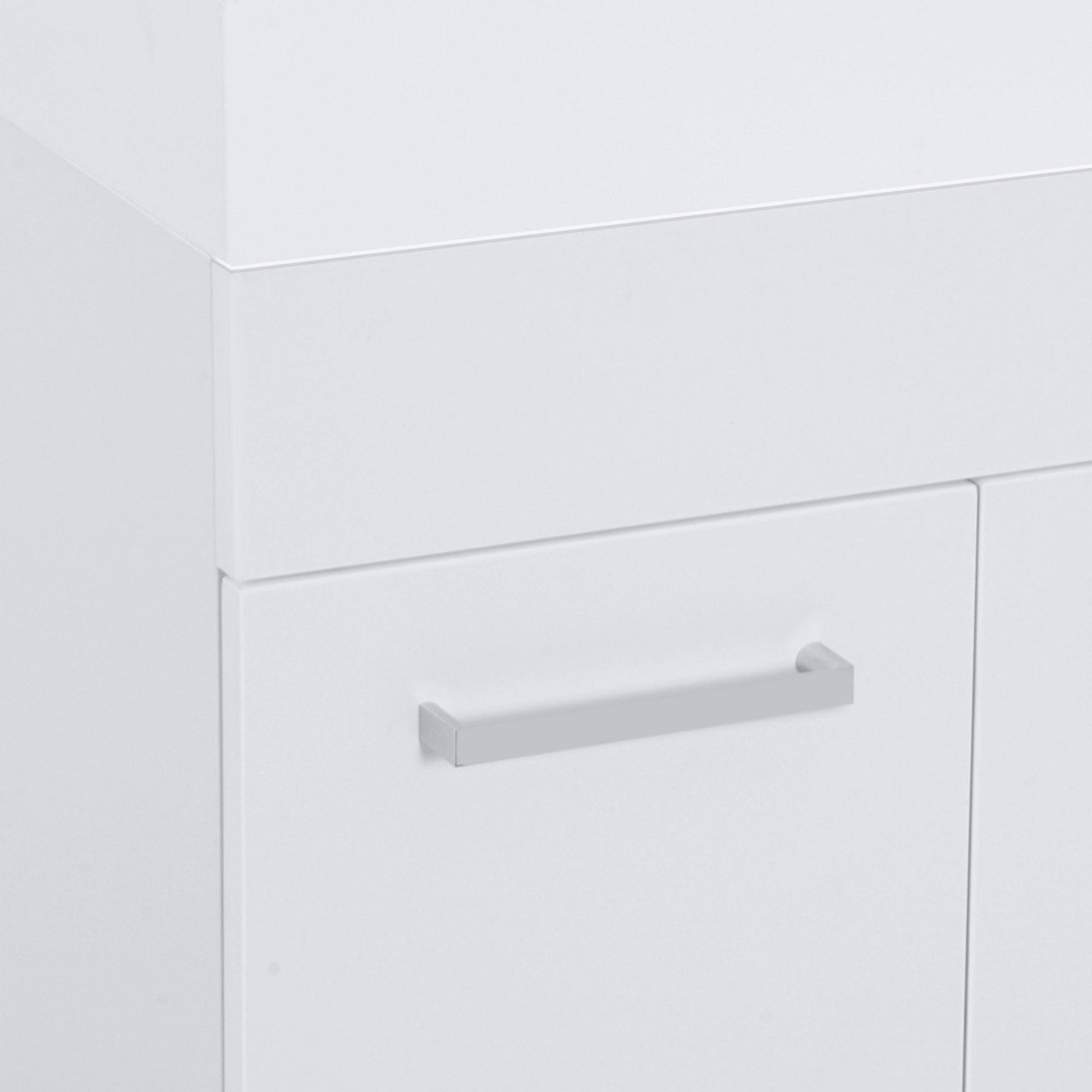 Kleankin Bathroom Storage Cabinet with Ceramic Basin - ALL4U RETAILER LTD