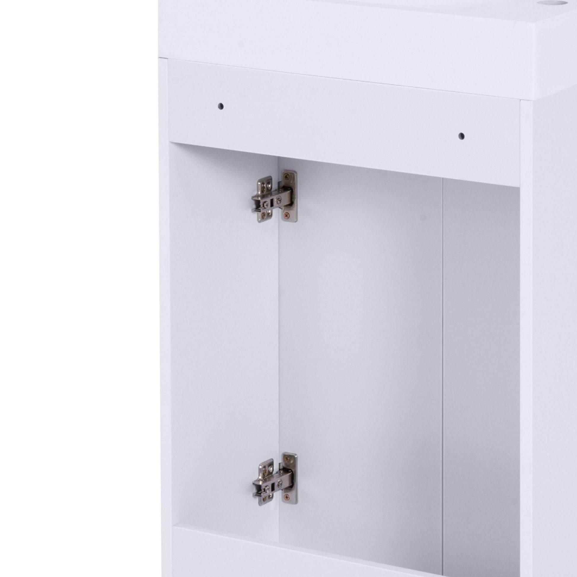 Kleankin Bathroom Storage Cabinet with Ceramic Basin - ALL4U RETAILER LTD