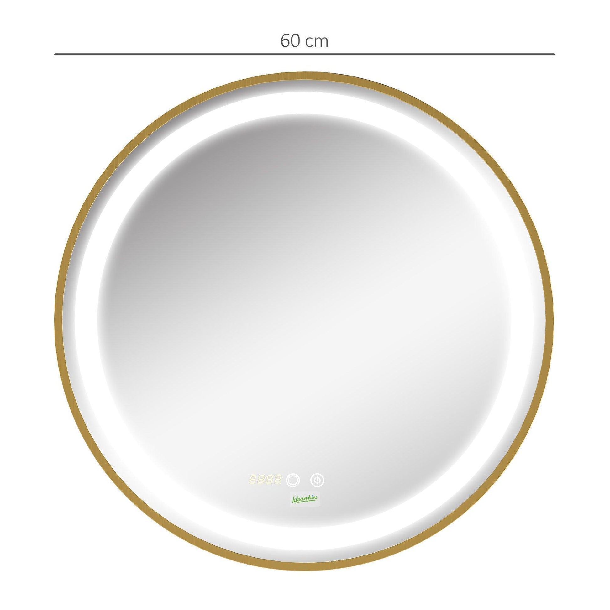 Kleankin LED Bathroom Mirror - Dimmable & Lighted - ALL4U RETAILER LTD