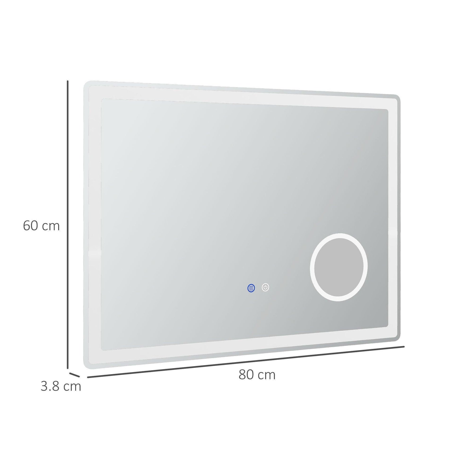 Kleankin LED Vanity Mirror with 3X Magnification - ALL4U RETAILER LTD