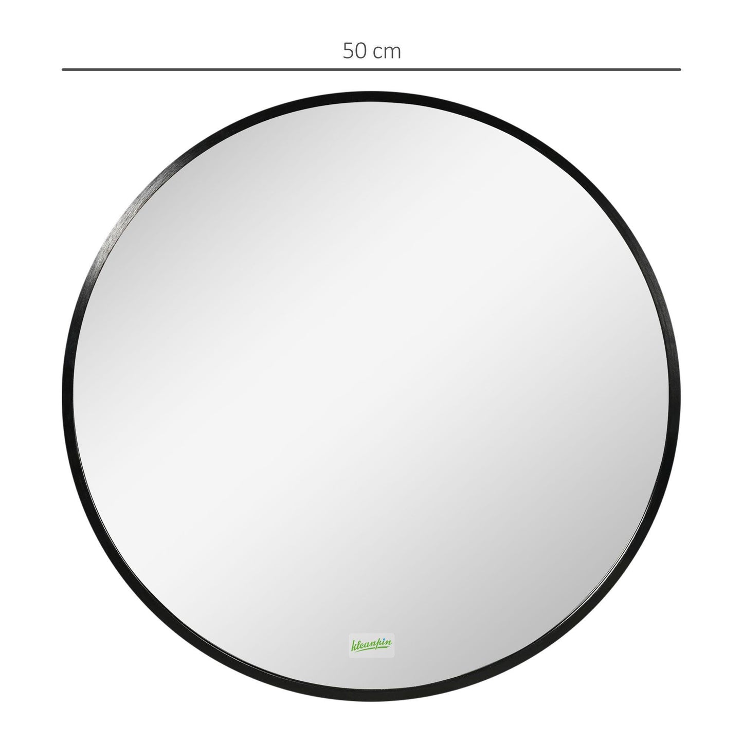 Kleankin Modern Black Wall Mirror, Square - ALL4U RETAILER LTD