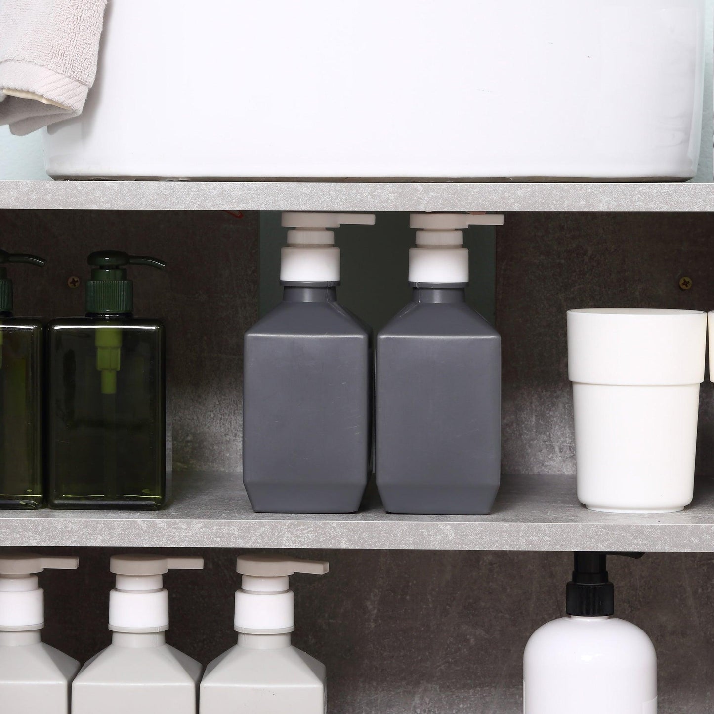 Kleankin Under Sink Cabinet: White/Grey Storage - ALL4U RETAILER LTD