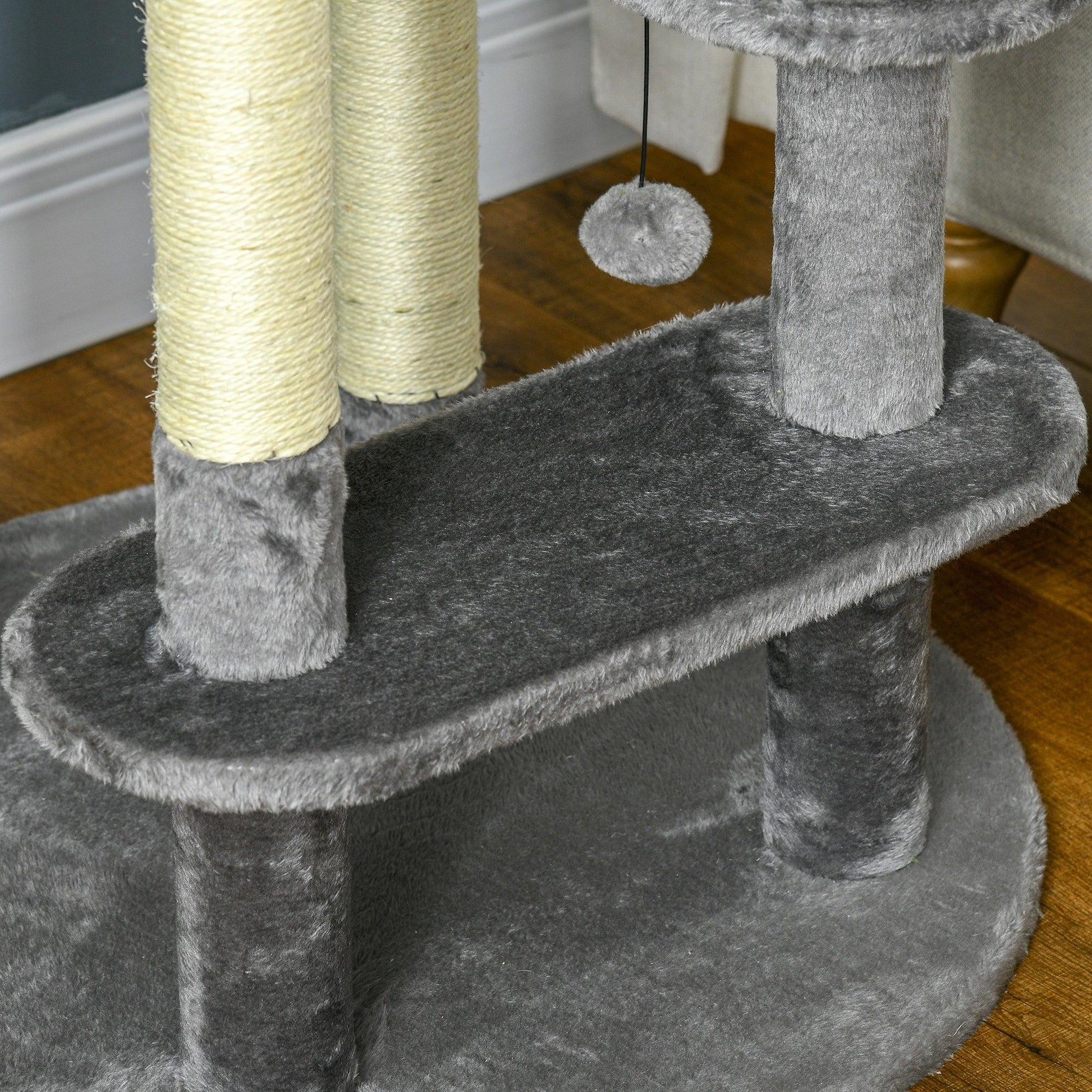 PawHut Cat Tree for Indoor Cats, Modern Cat Tower with Scratching Posts, Bed - ALL4U RETAILER LTD