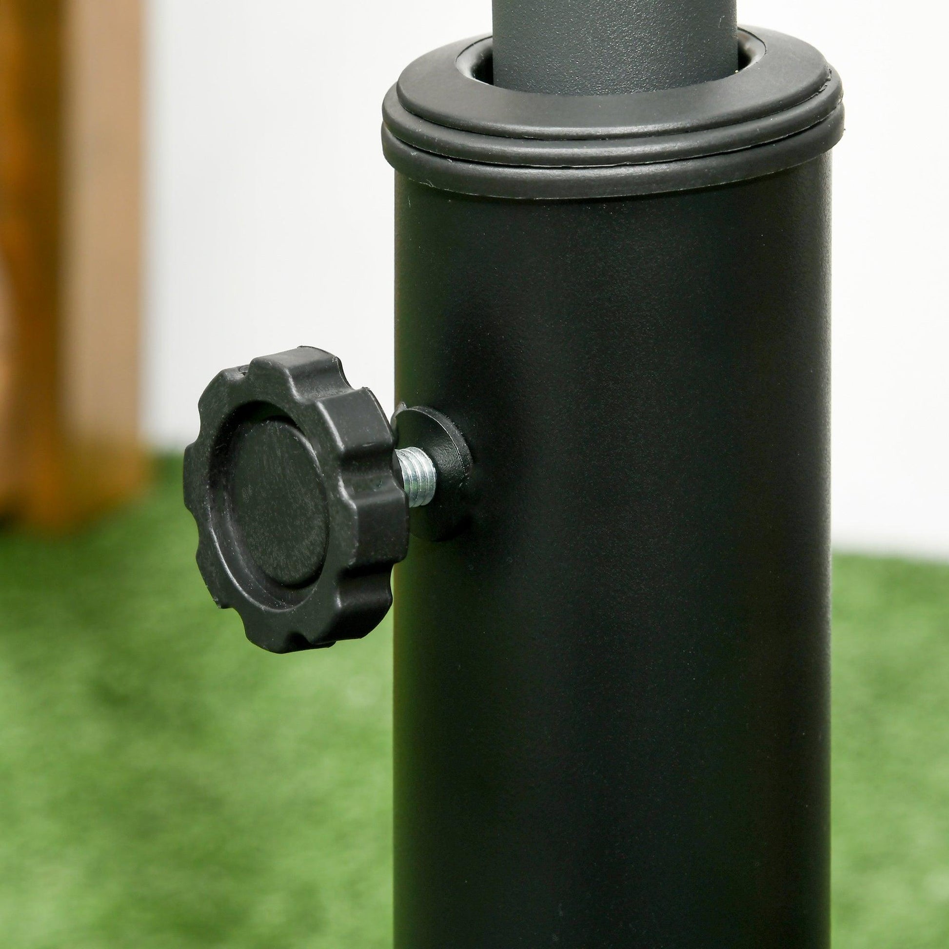 Outsunny 19kg Resin Garden Parasol Base Holder, Black - ALL4U RETAILER LTD