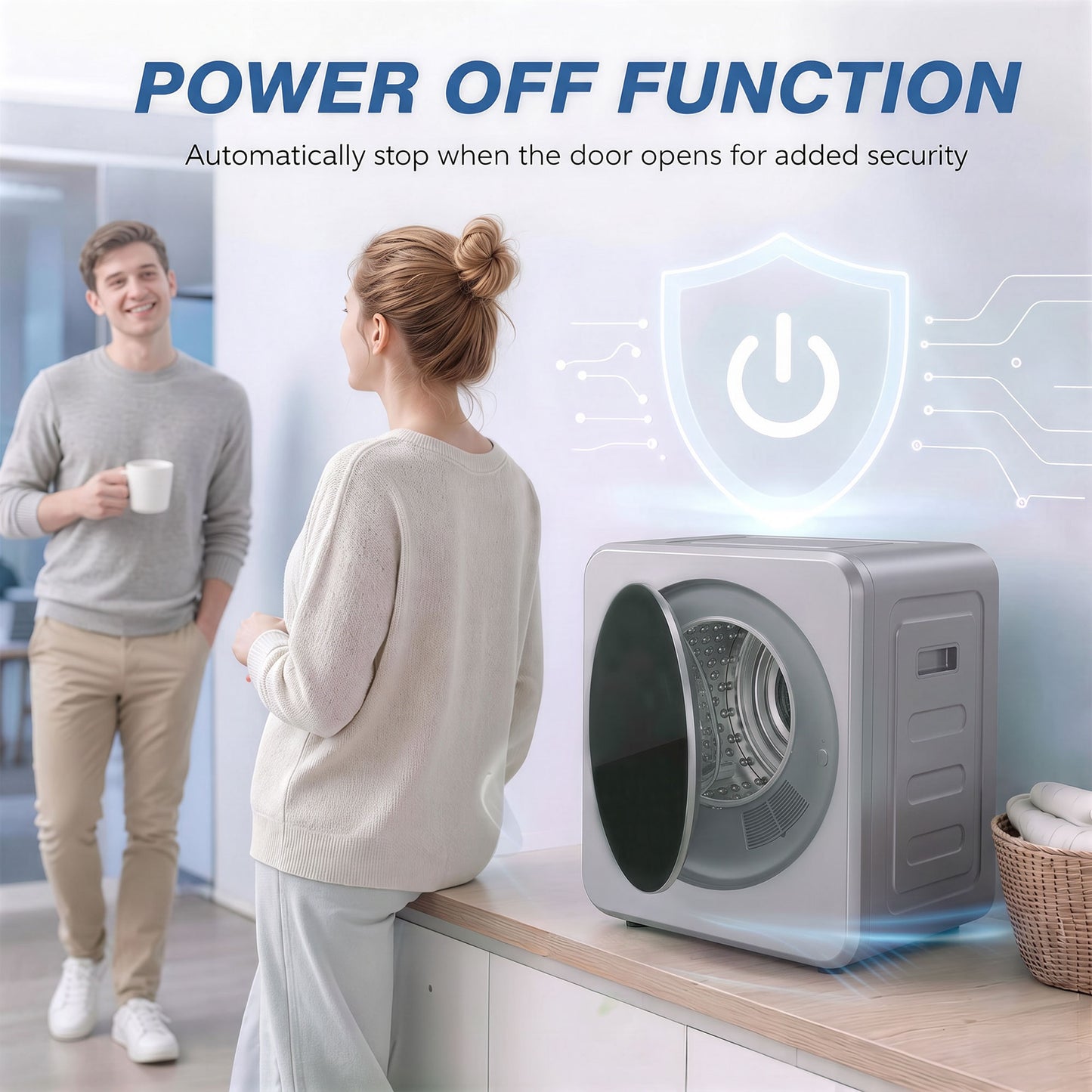 HOMCOM 800W Compact 4kg Vented Tumble Dryer Stainless Steel Tub