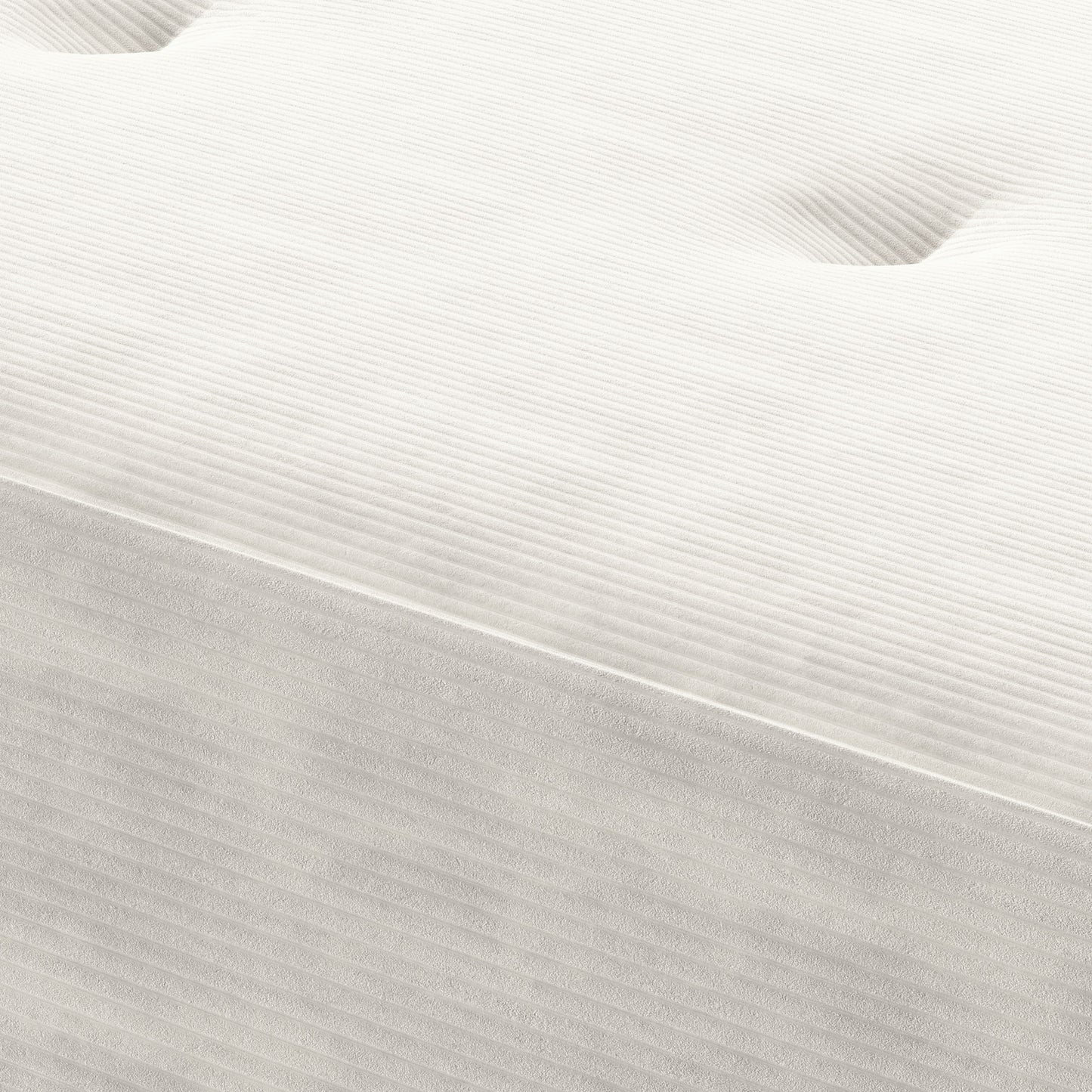 End Of Bed Bench Corduroy Upholstered With Thick Padding And Steel Legs Tufted Window Seat For Entryway Cream White