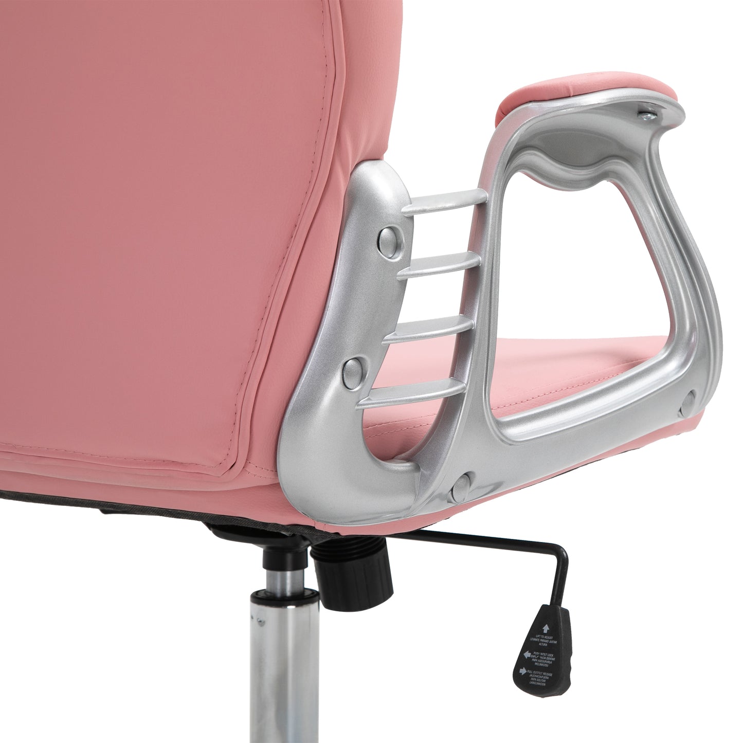 Vinsetto Glamorous Ergonomic Office Chair with 360° Swivel and Diamante Tufting - Pink - ALL4U RETAILER LTD