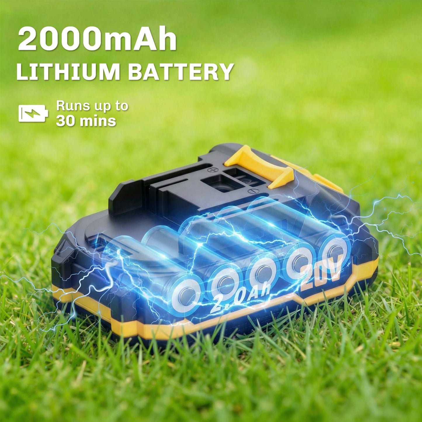 Outsunny 20 Inch Cordless Hedge Trimmer 18V With 51 Cm Dual Action Blade 2000mAh Battery