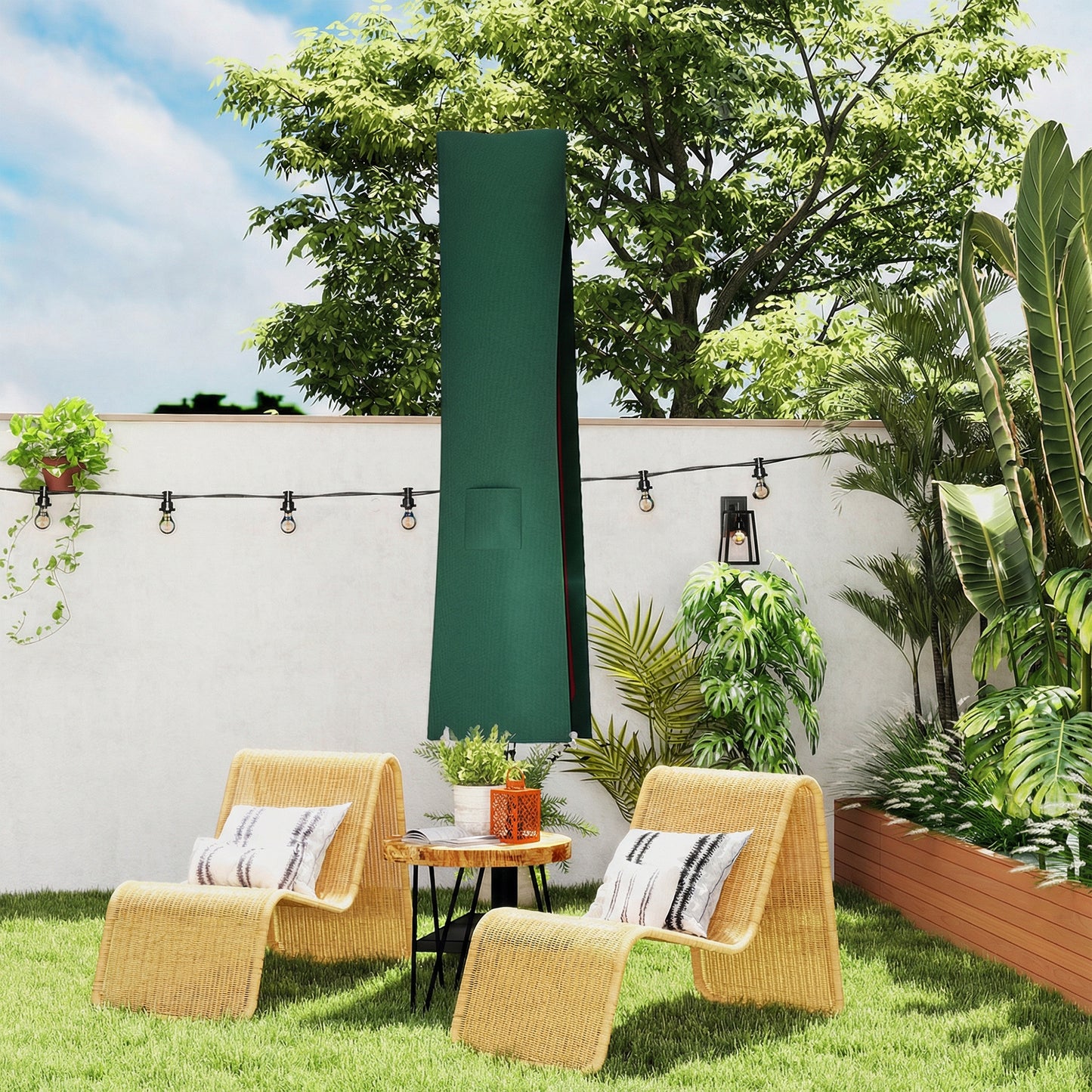 Outsunny Garden Parasol Cover Waterproof Cantilever Banana Umbrella Protector Fits 3 Meter Cantilever Parasol