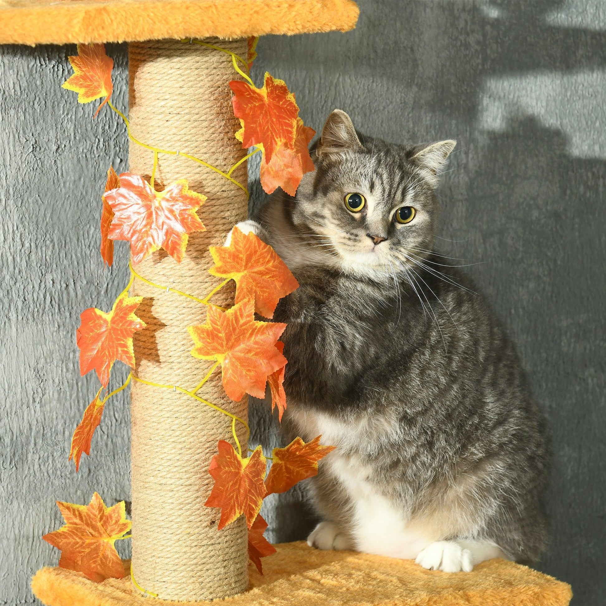 PawHut Adjustable Cat Tree with Scratching Post & Platforms - ALL4U RETAILER LTD