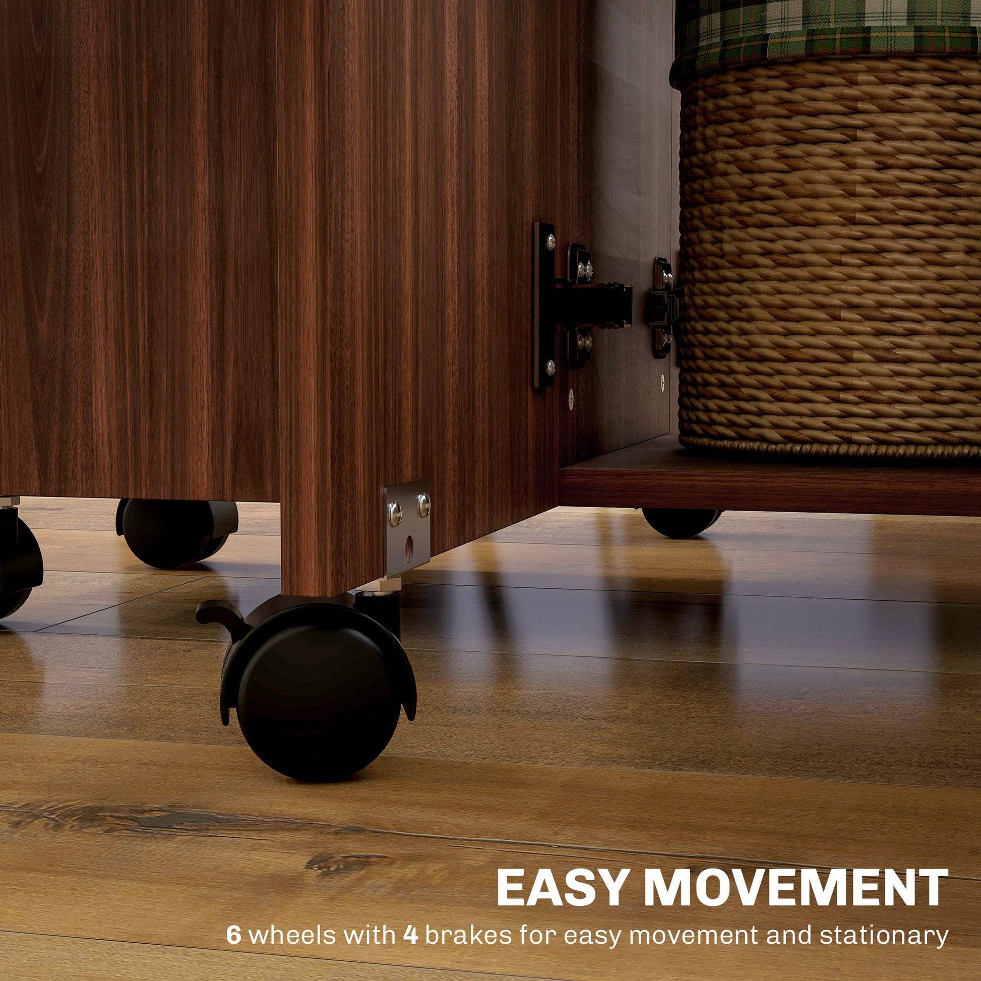 Compact Expandable Drop Leaf Dining Table for Six - Rustic Brown Finish - ALL4U RETAILER LTD