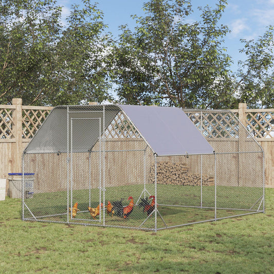 PawHut Chicken Run Cage for 10-12 Chickens, Outdoor Coop and Hen House - ALL4U RETAILER LTD