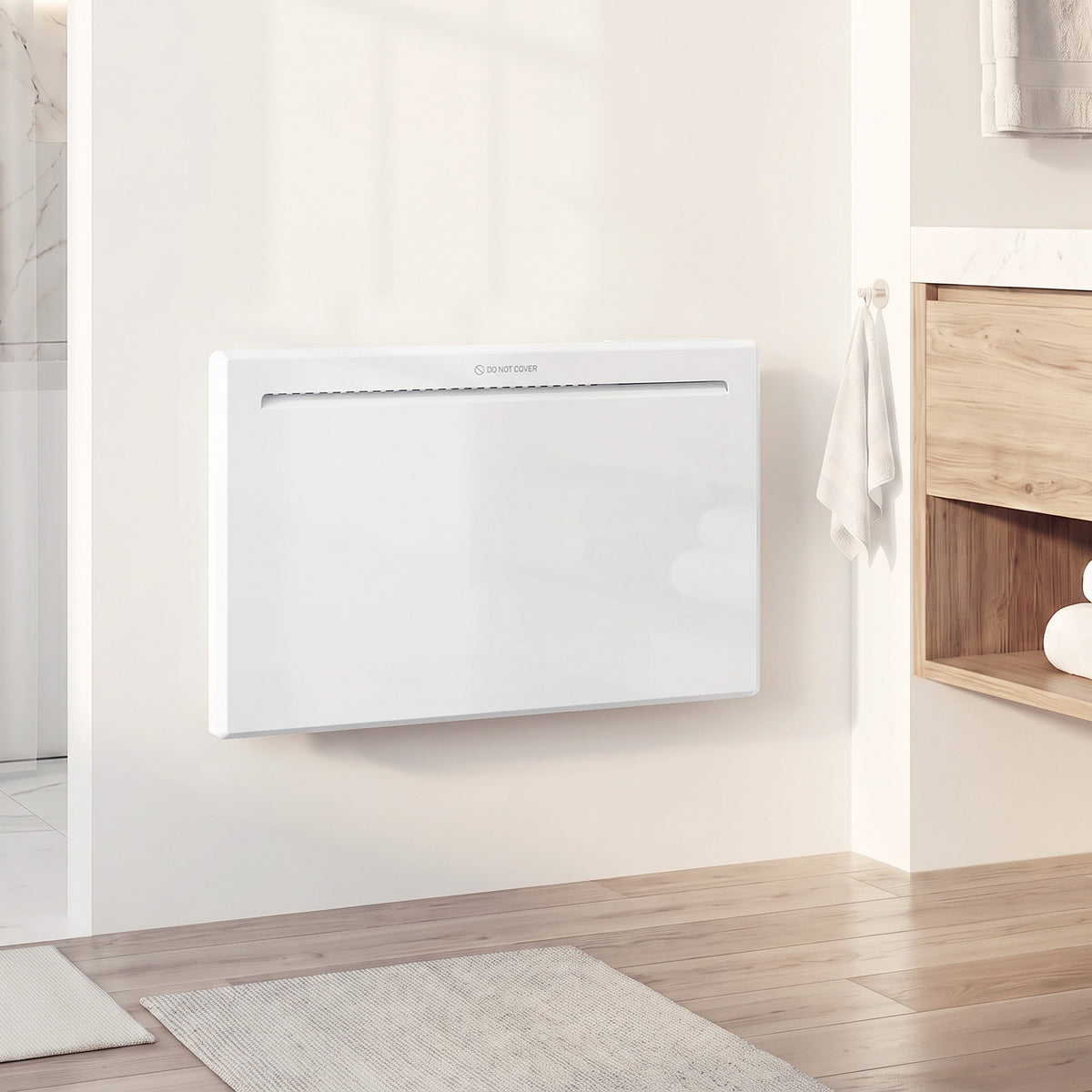 Homcom Smart Panel Heater 1500W Wall Mount Freestanding WiFi App Timer