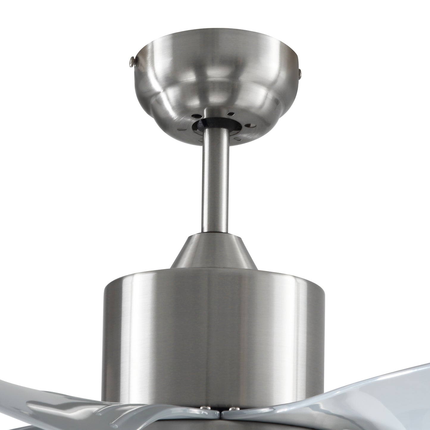 HOMCOM Set of 2 Reversible Ceiling Fans with Light 6 Blades Indoor Modern LED Ceiling Fans with Remote Controller Silver