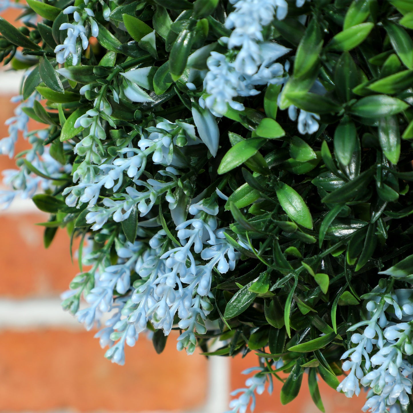 HOMCOM Set of 2 UV Protected Artificial Topiary Balls In Blue For Indoor And Outdoor Decor