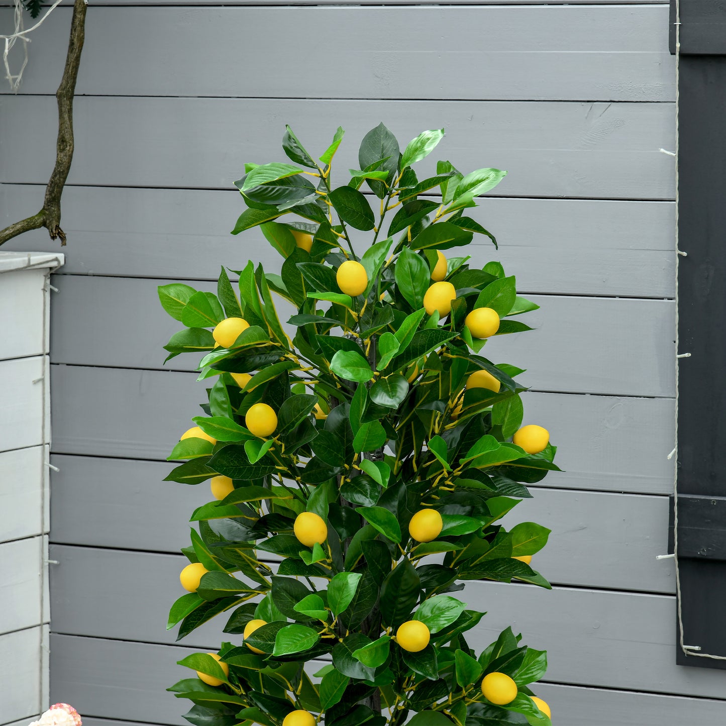 HOMCOM Lemon Tree Artificial Plant with Decorative Fruits for Indoor and Outdoor Use, 135cm - ALL4U RETAILER LTD