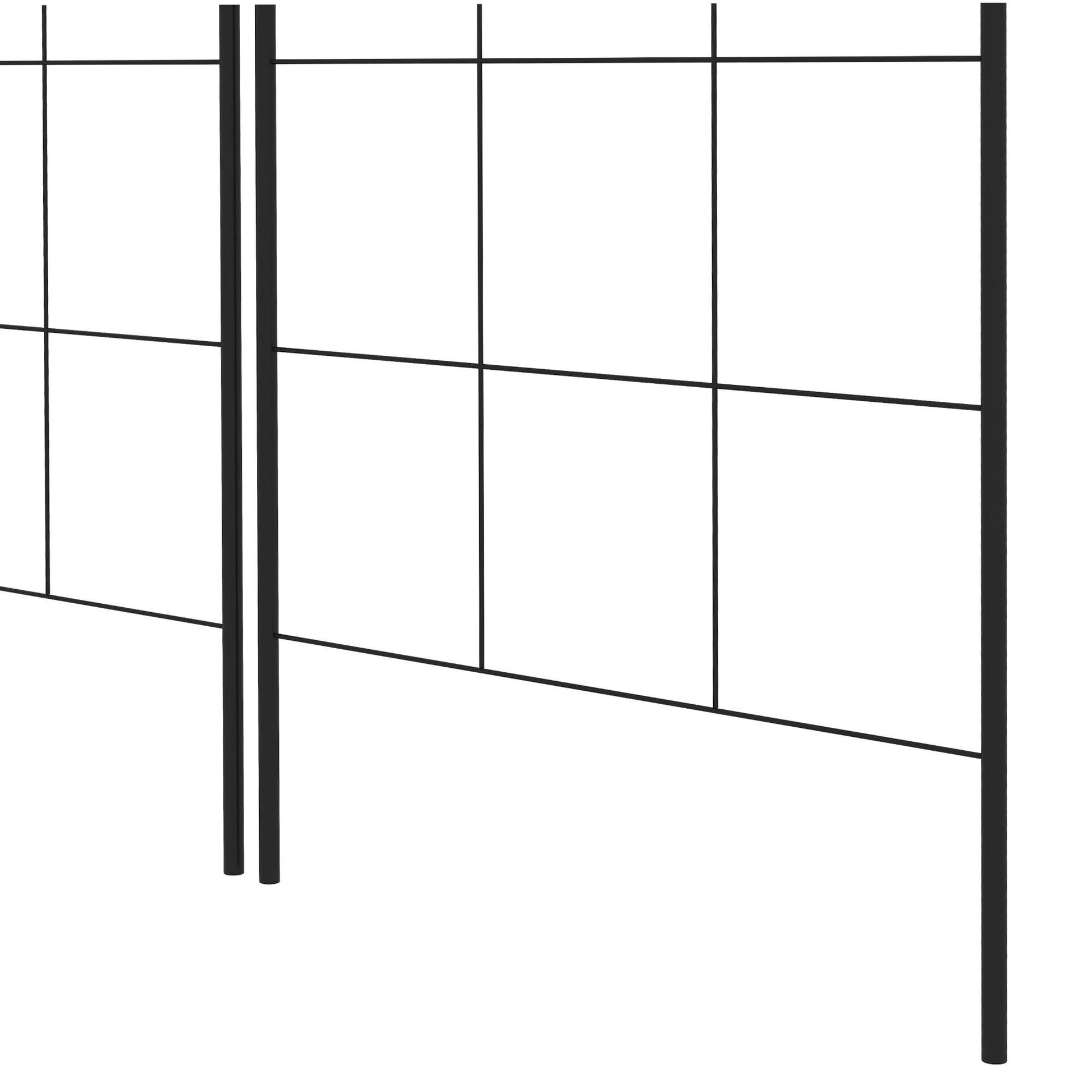 Outsunny Metal Trellis Set of 2, Garden Trellis for Climbing Plants Support Frames, Grid Design - ALL4U RETAILER LTD