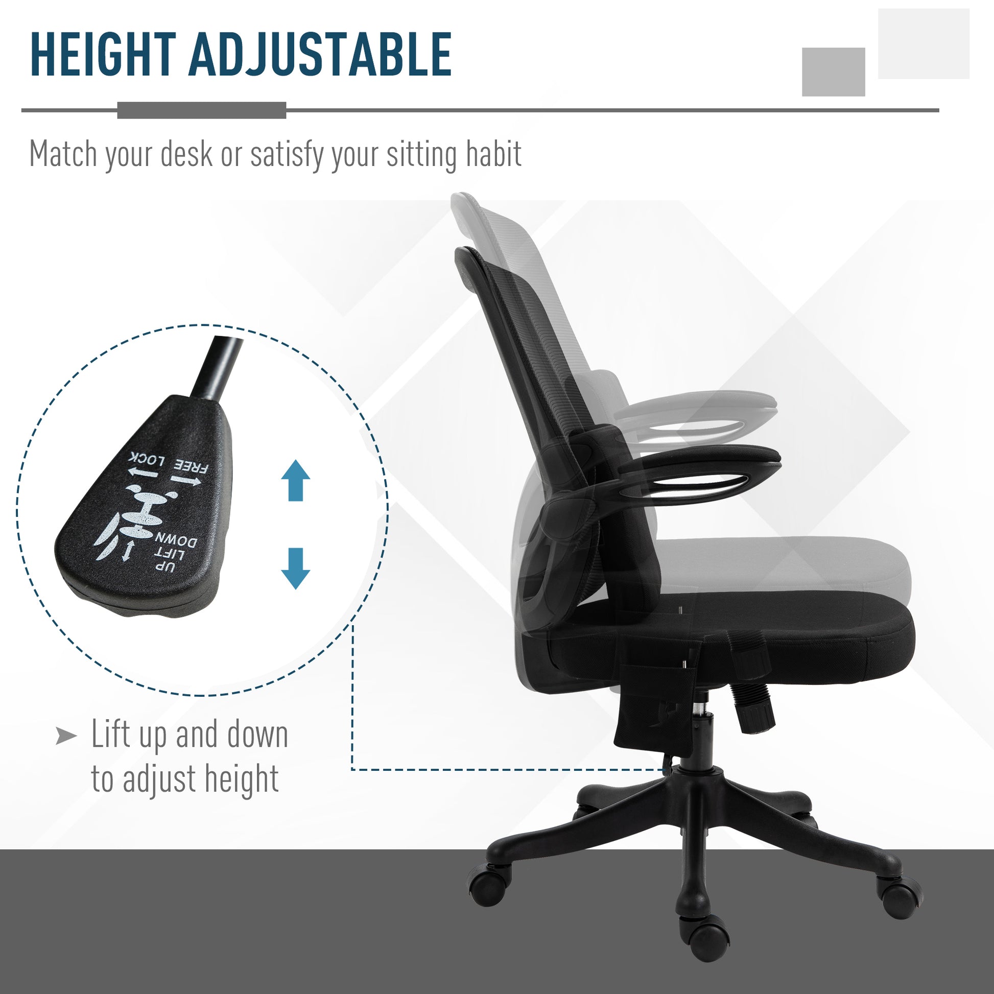 Vinsetto Ergonomic Black Massage Office Chair with USB Power, 360° Swivel and Lumbar Support - ALL4U RETAILER LTD