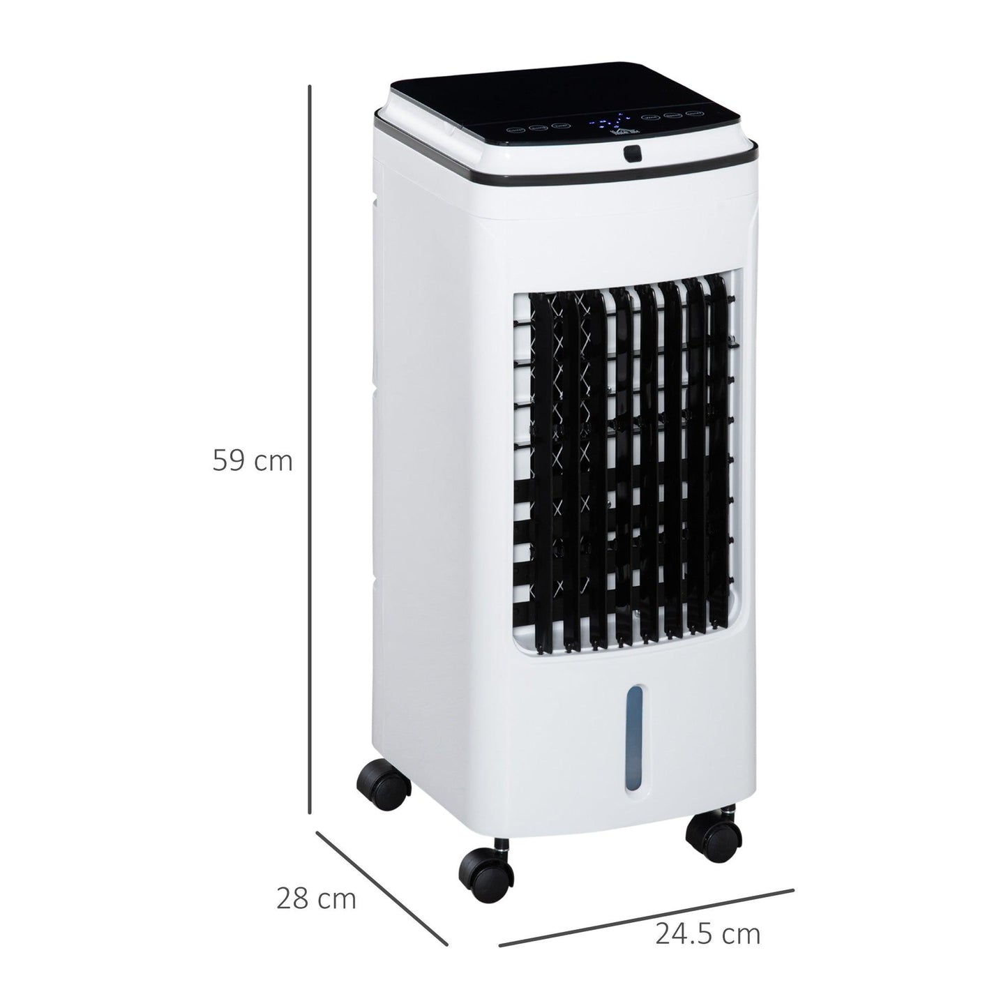 HOMCOM 3-in-1 Portable Air Cooler with 4L Water Tank 7.5H Timer, Remote White - ALL4U RETAILER LTD