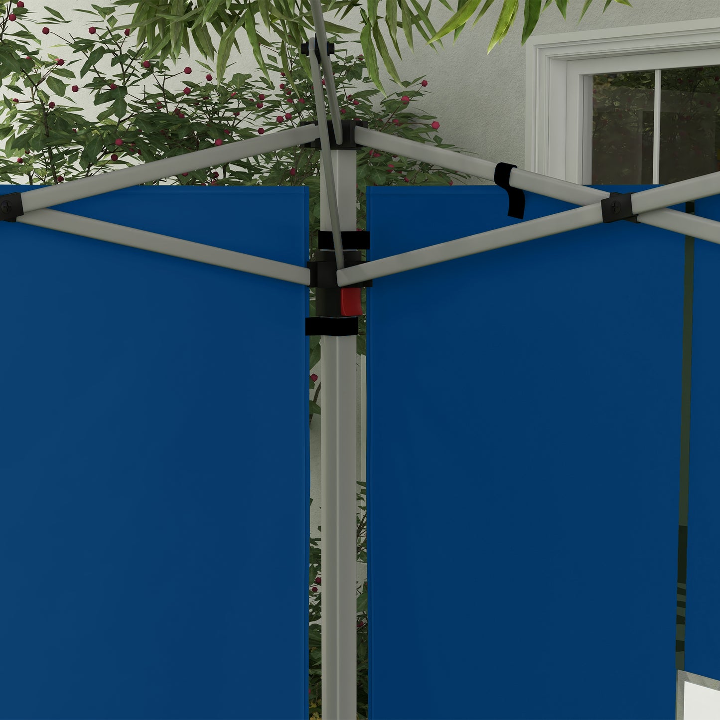 Outsunny Set Of 2 Gazebo Side Panels Blue For 3x3m And 3x4m Canopies With Window