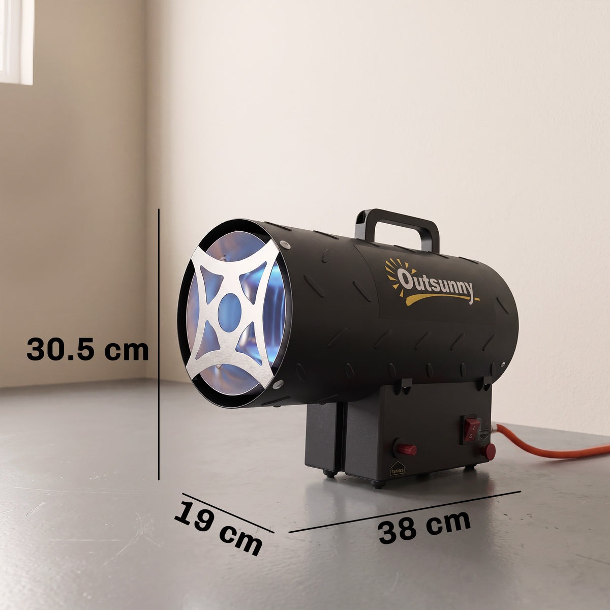Outsunny 15kw Propane Space Heater Forced Air With Overheat Guard