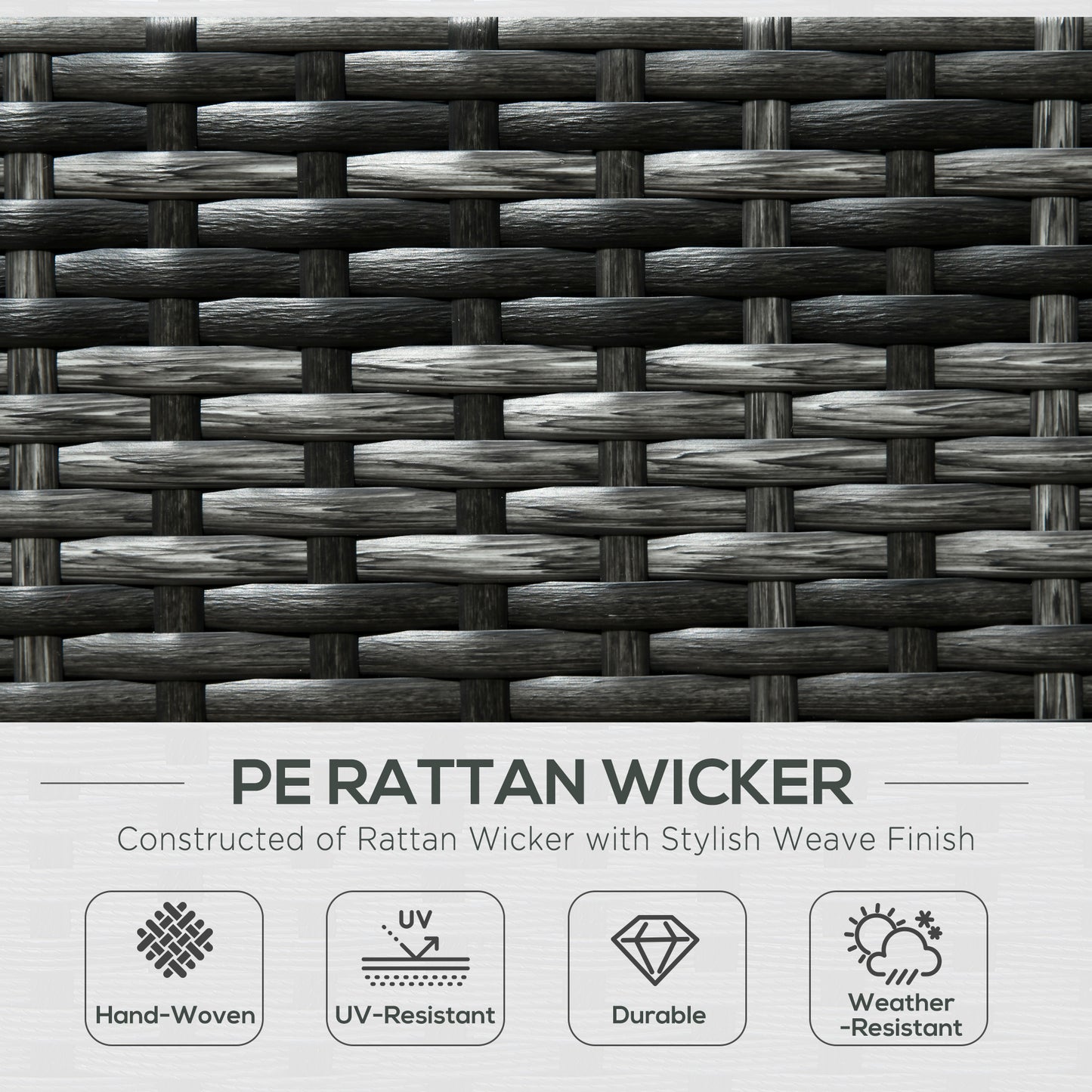 Outsunny Eight Piece Rattan Outdoor Corner Sofa Set Orange Grey With Steel Frame And Durable Wicker