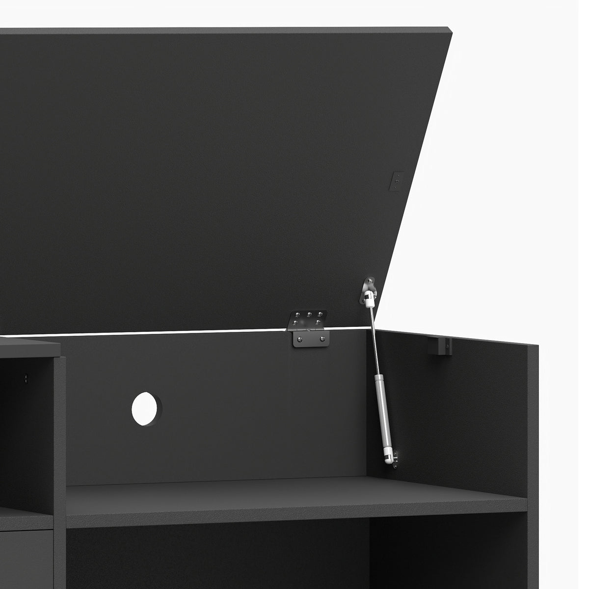 HOMCOM Record Player Stand with Vinyl Storage for 300 Albums and Flip Top