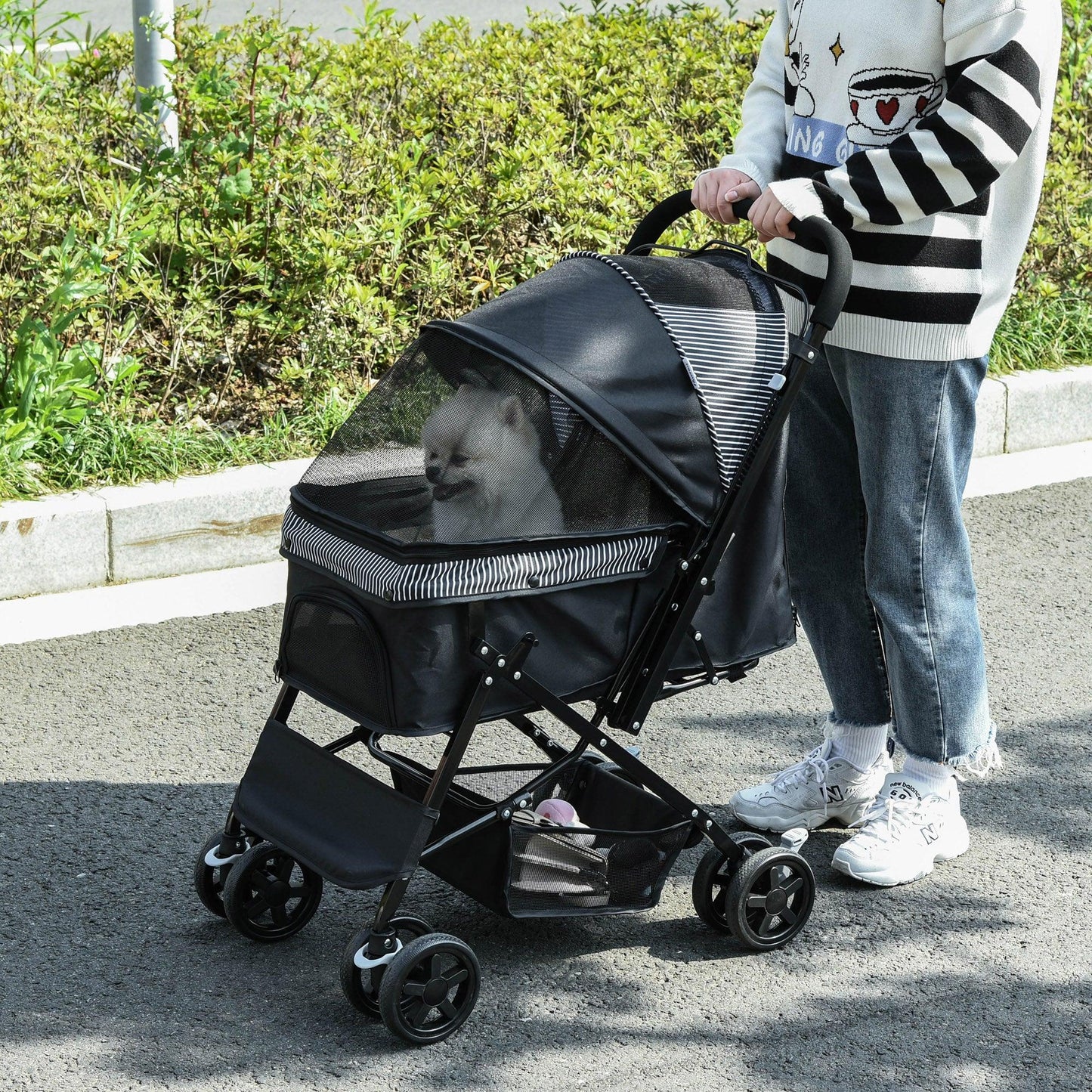 PawHut Pet Stroller Foldable Travel Carriage - ALL4U RETAILER LTD