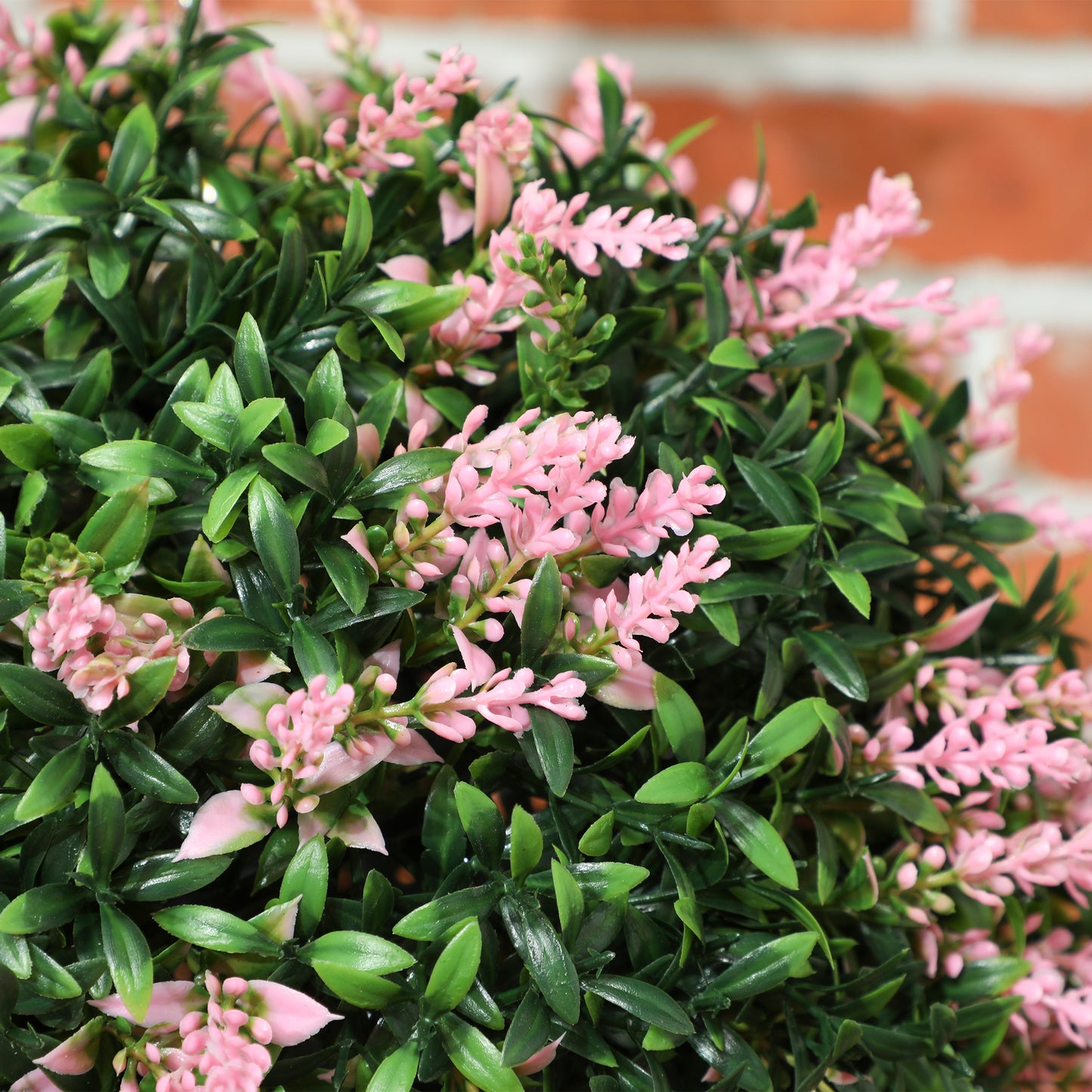 HOMCOM Set Of 2 UV Protected Artificial Topiary Balls Pink With Lavender Flowers Outdoor