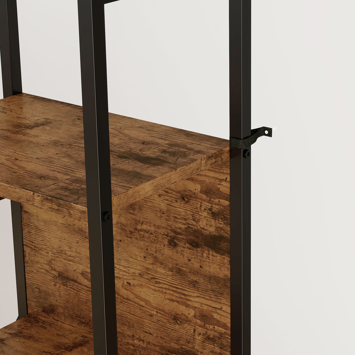 Homcom 5 Tier Bookshelf With Drawers And Open Shelves Brown