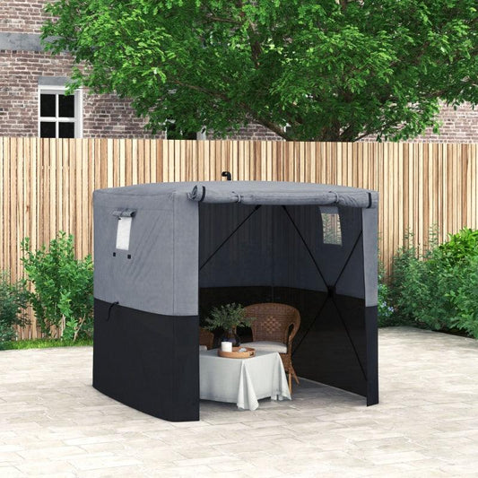 Outsunny 2x2m Pop-Up Gazebo with Accessories - Black | Portable Instant Canopy for Outdoor Events and Parties - ALL4U RETAILER LTD