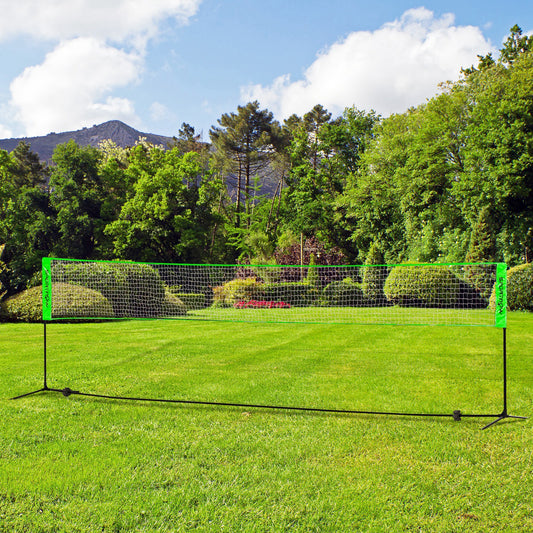 SPORTNOW All-in-One Badminton and Multi-Sport Set with Rackets, Shuttlecocks, and Net for Indoor/Outdoor Fun