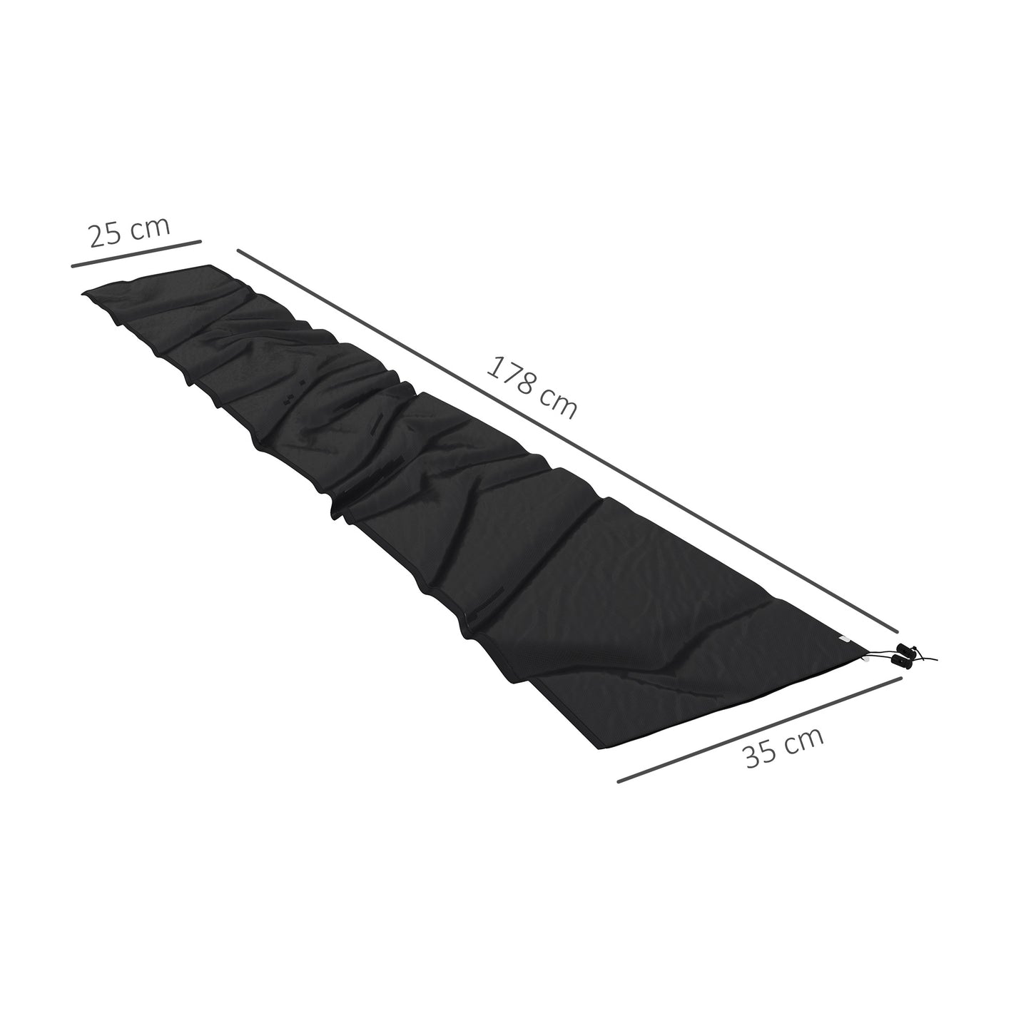 Outsunny Cantilever Parasol Cover 2-3.5 M, 420D Oxford Fabric With Zipper, Waterproof Outdoor Garden Patio, Black