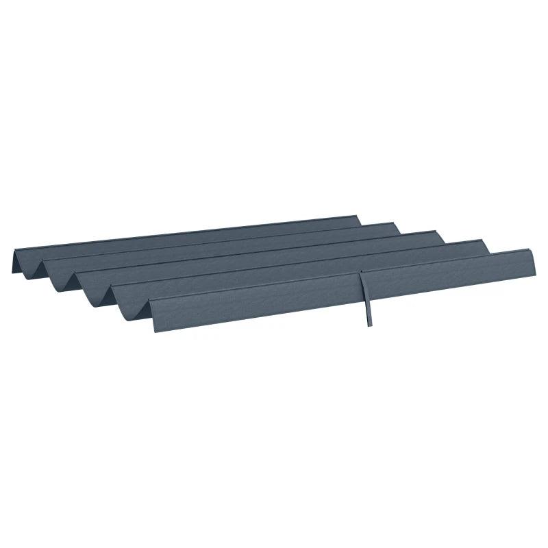 Outsunny Dark Grey Pergola Roof - Retractable Sun Shade Cover for 3 x 2.15m Pergola, UV30+ Protected - ALL4U RETAILER LTD