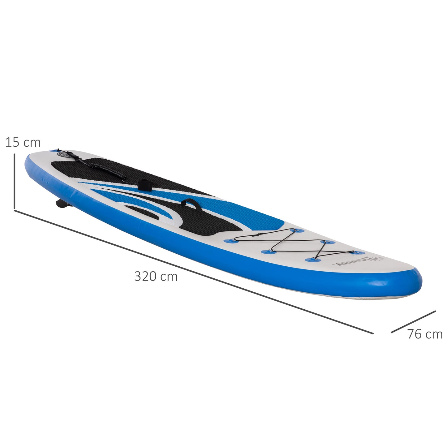 Outsunny 10'6" x 30" Inflatable Stand Up Paddle Board with Adjustable Paddle and Accessories - Lightweight and Portable Design - ALL4U RETAILER LTD