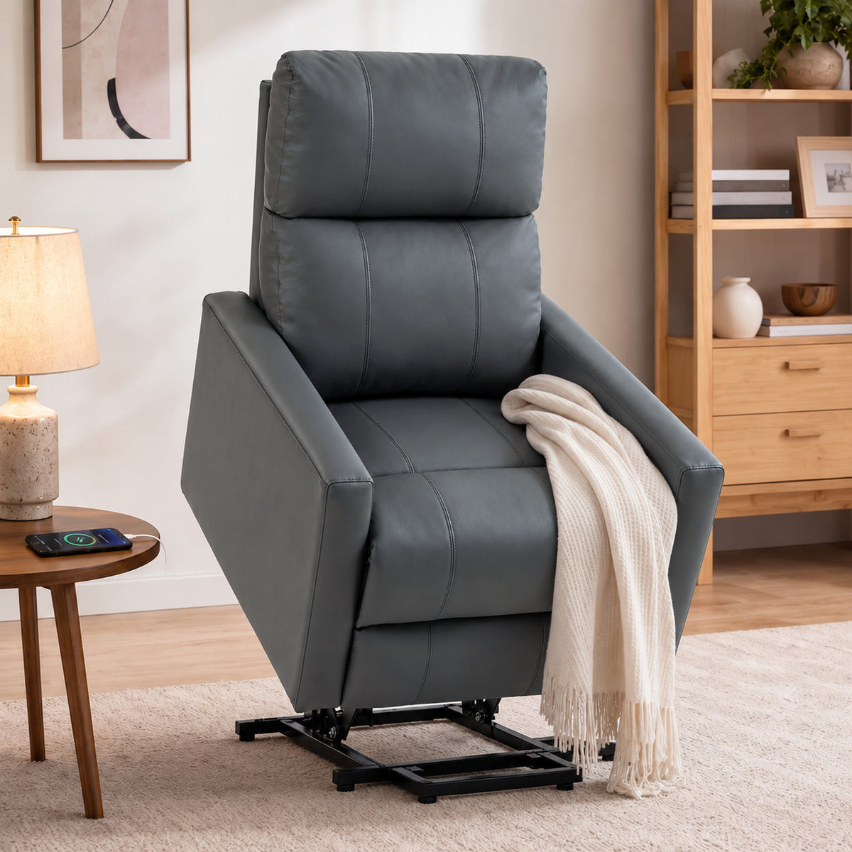 Homcom Power Lift Recliner Chair With Vibration Massage And Heat