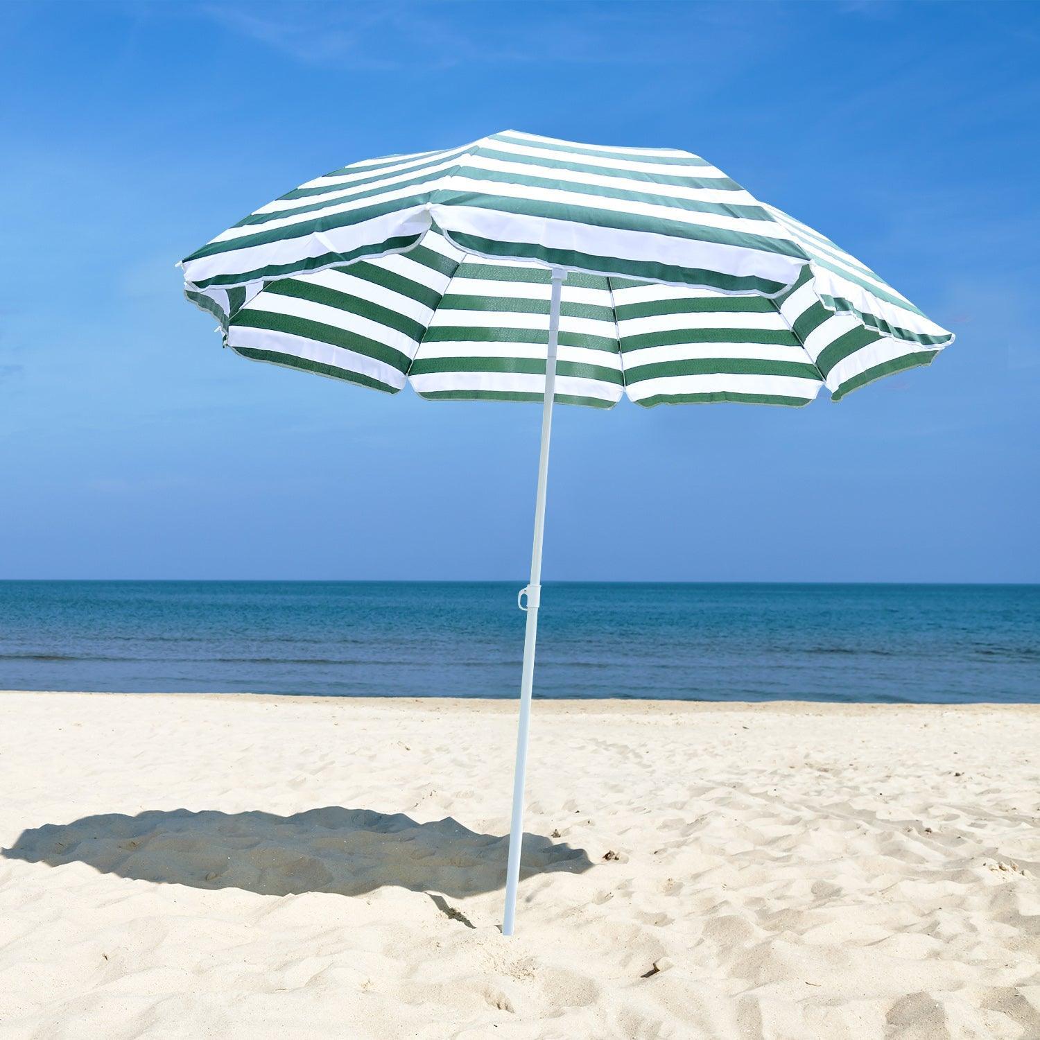 Outsunny 1.8m Beach Sun Crank Umbrella - ALL4U RETAILER LTD