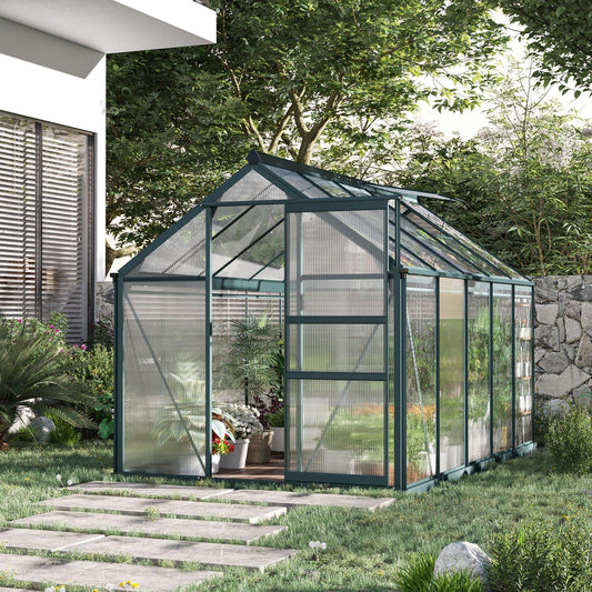 Outsunny 10ft x 6ft Greenhouse with Slide Door - Walk-In Gardening - ALL4U RETAILER LTD