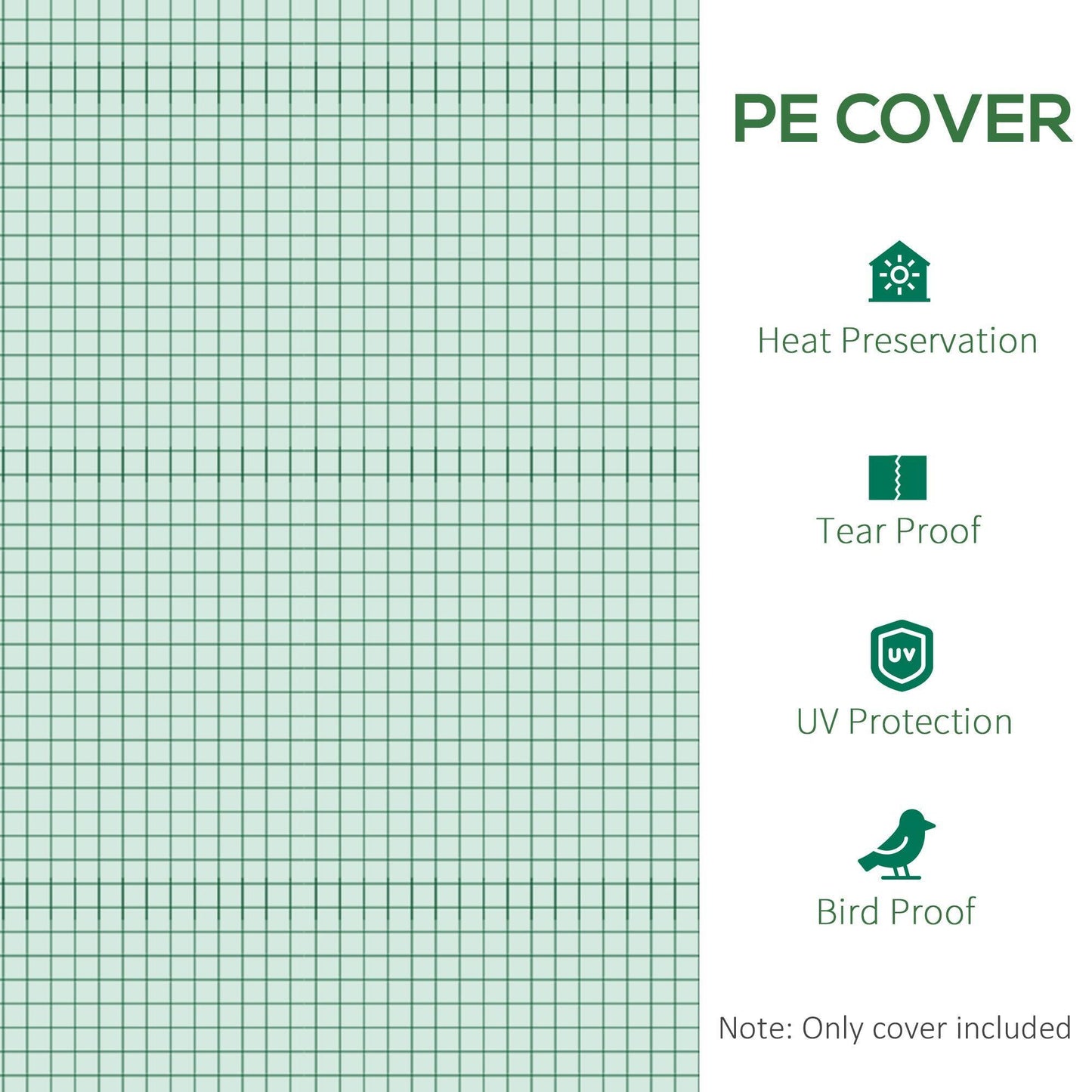 Outsunny 10x7ft Replacement Greenhouse Cover for Winter - PE Material - ALL4U RETAILER LTD