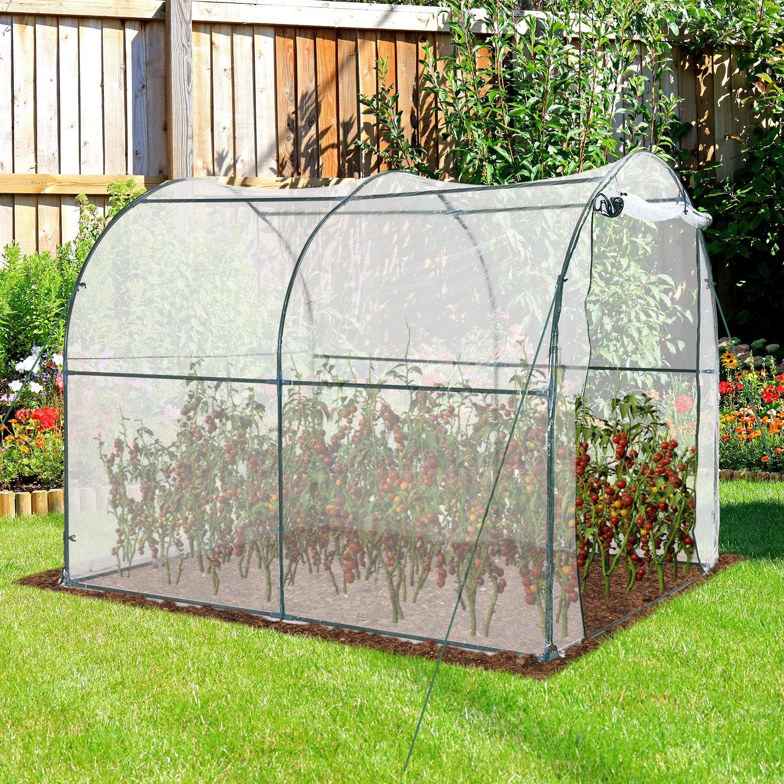 Outsunny 2.5 x 2m Walk-in Polytunnel Greenhouse - ALL4U RETAILER LTD