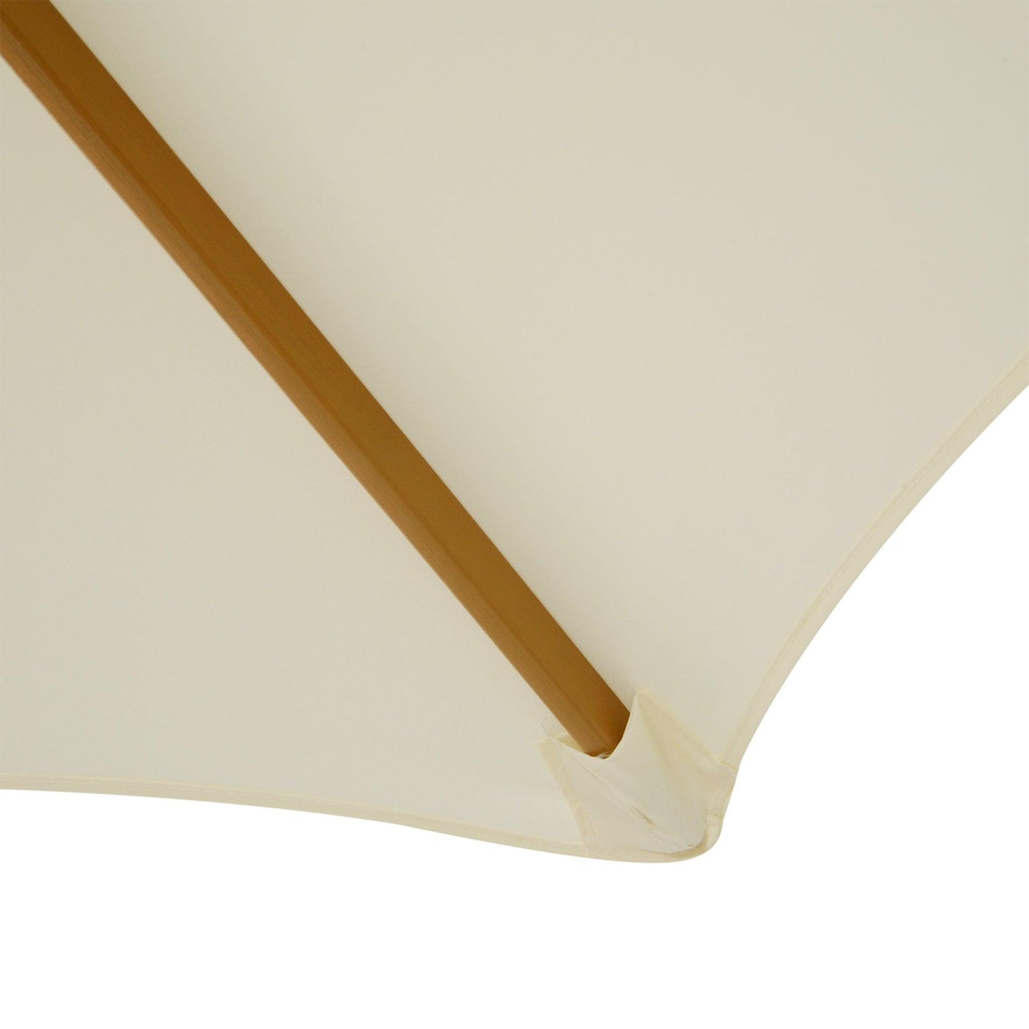 Outsunny 2.5m Wooden Garden Parasol in Beige - ALL4U RETAILER LTD