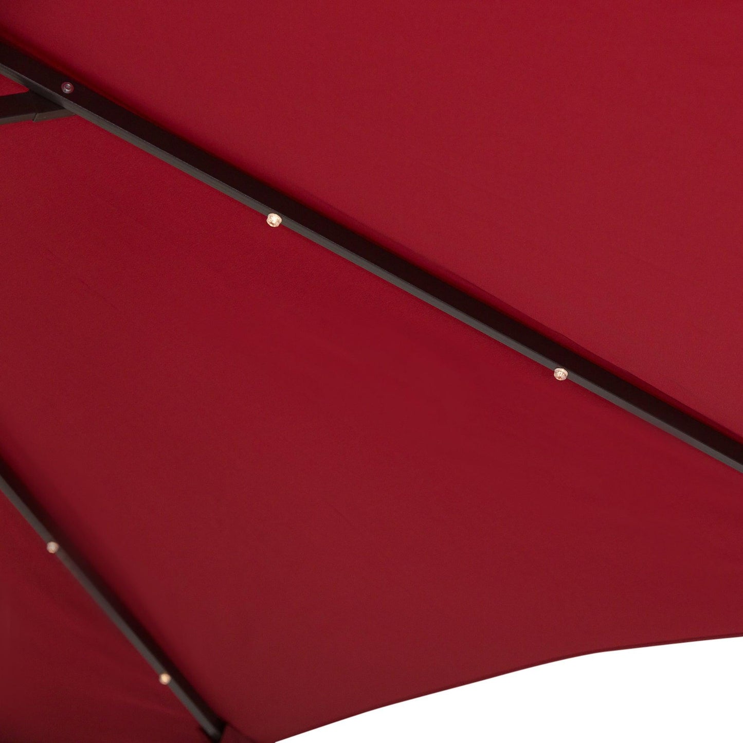 Outsunny 2.7m Solar LED Patio Umbrella - Red with Tilt, Hand Crank - ALL4U RETAILER LTD